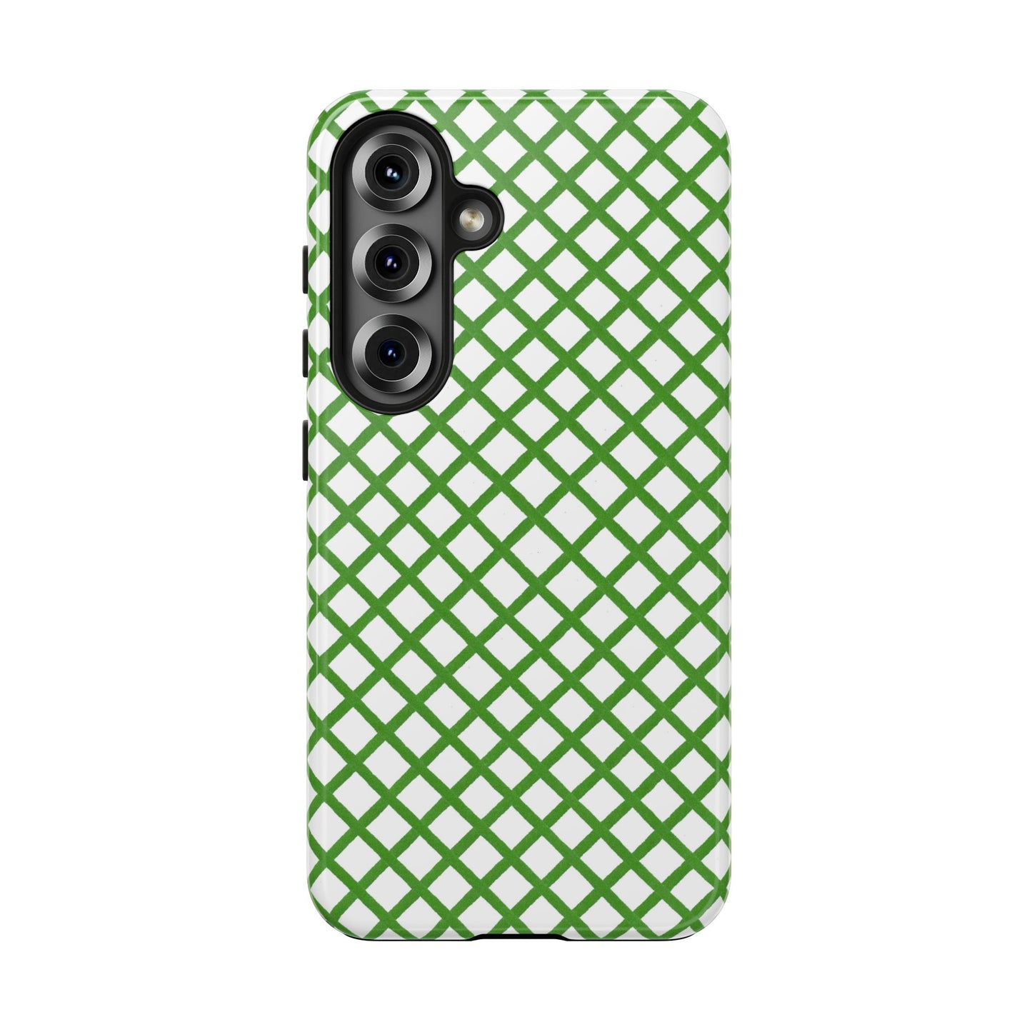 Trellis White / Green Phone Case