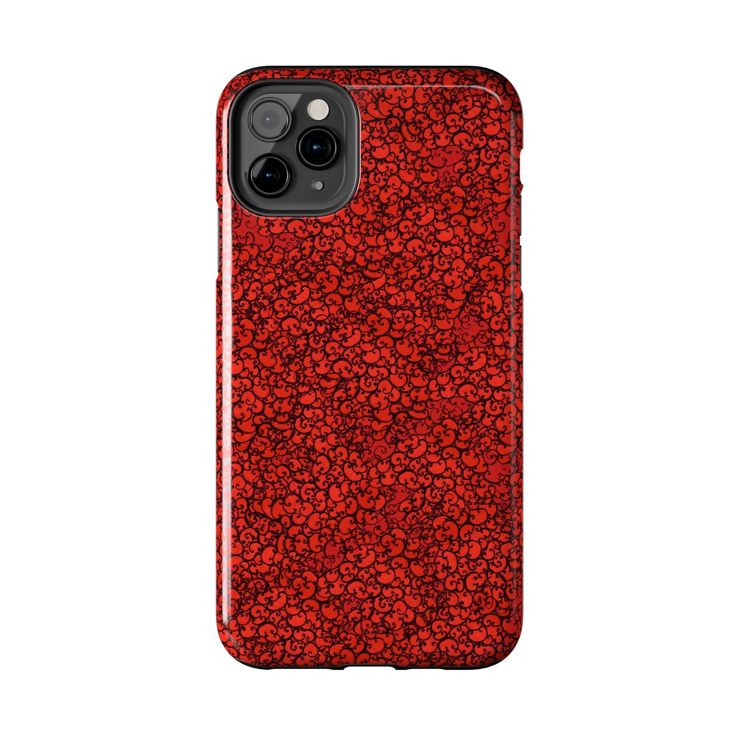 Scrollie Red / Black Phone Case