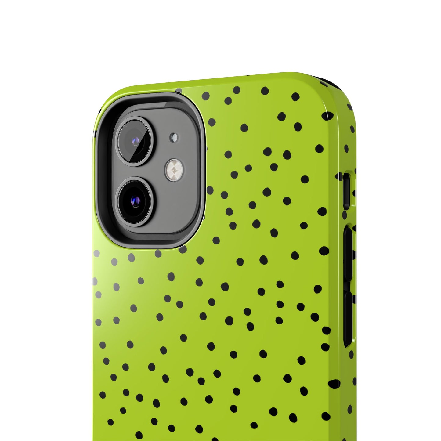 Dinky Dots Lime / Black Phone Case