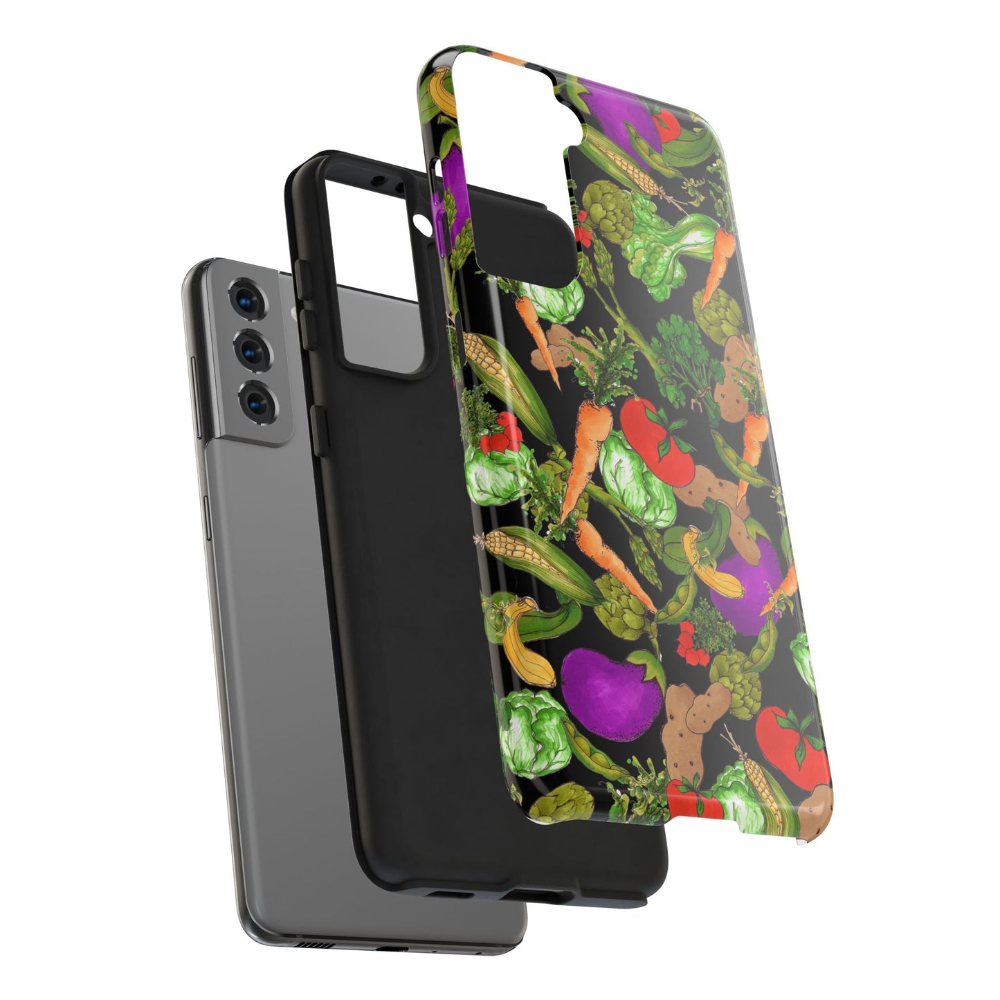 Veggie Jungle Black Phone Case