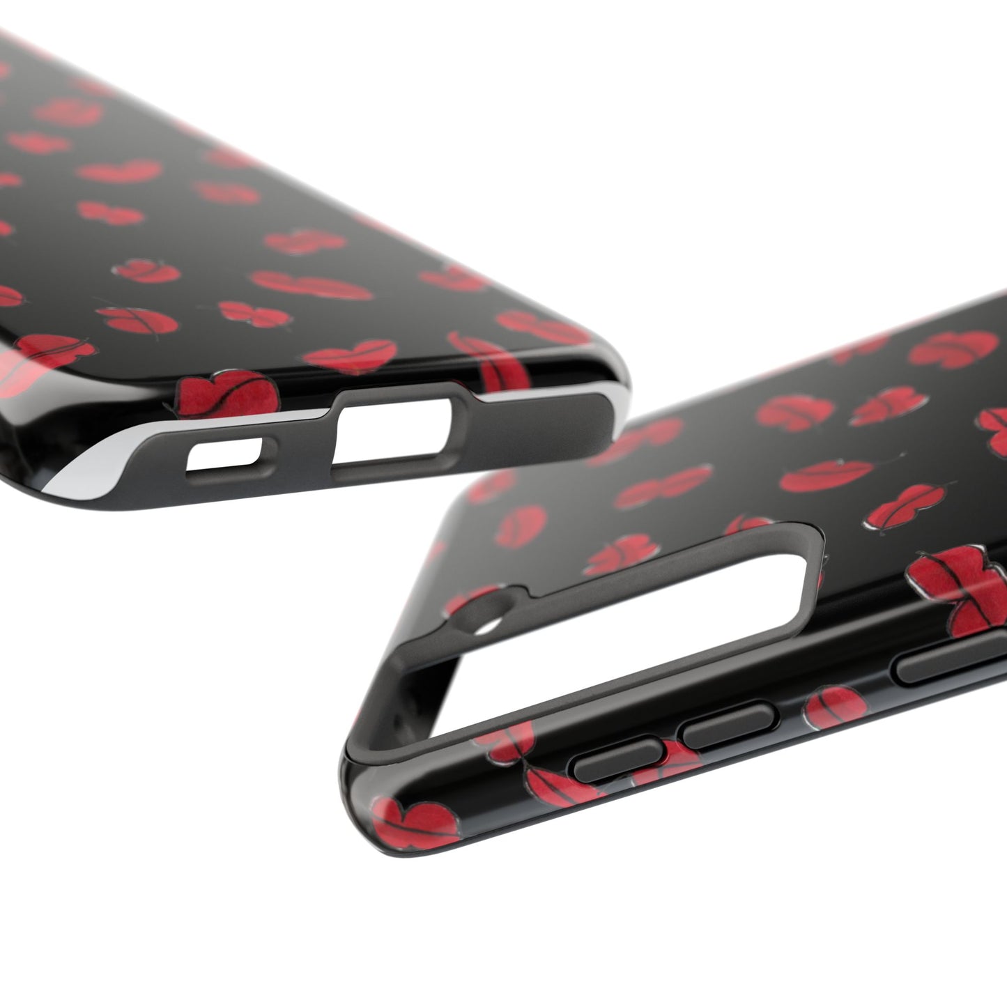 Lotsa Lips Black Phone Case