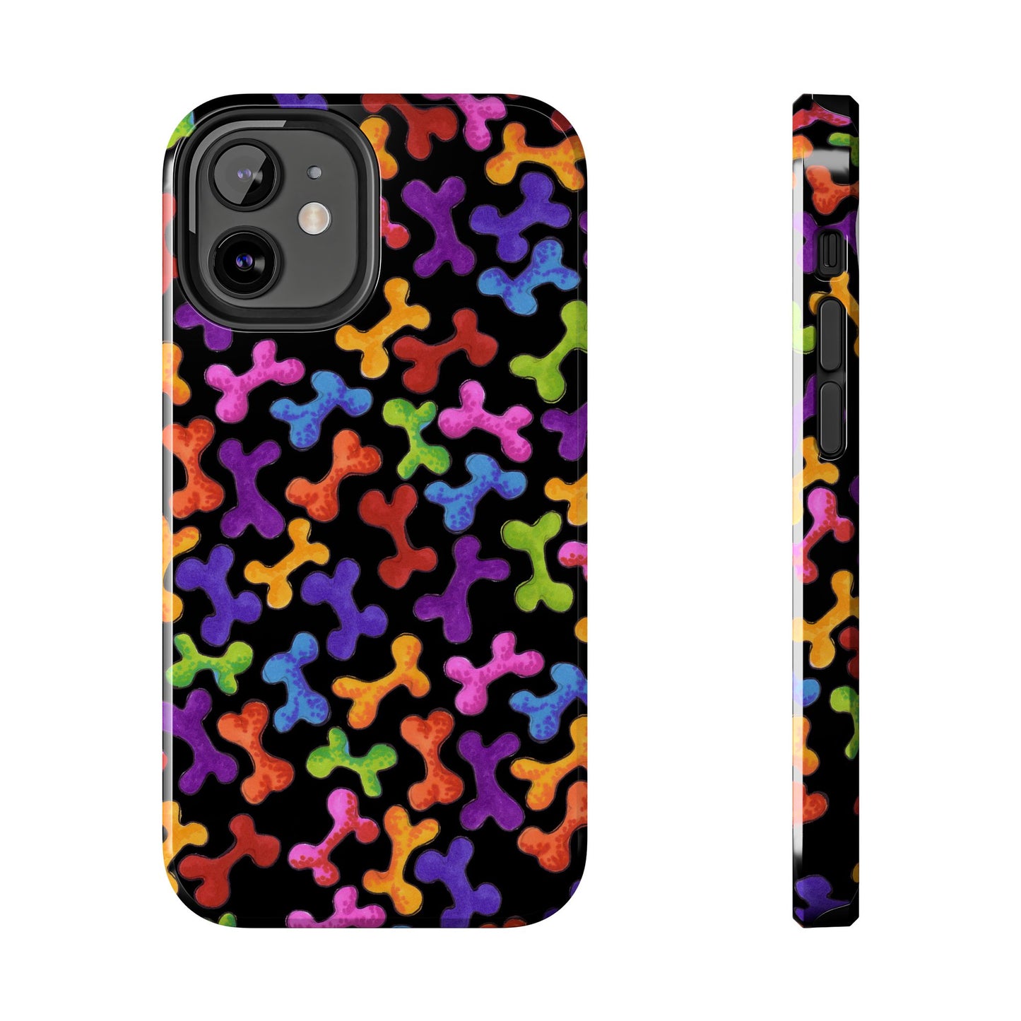 Fancy Bones Black / Multi Phone Case