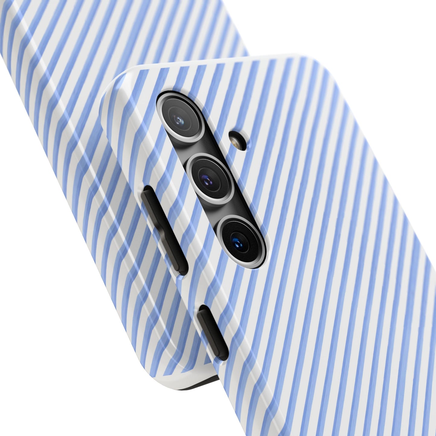 Bias Stripe Blue / White Phone Case