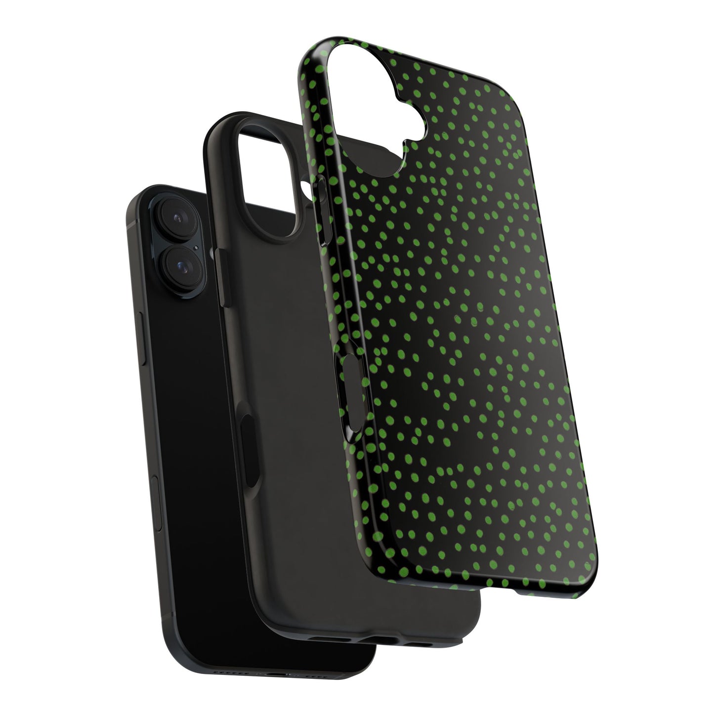 Dinky Dots Black / Green Phone Case
