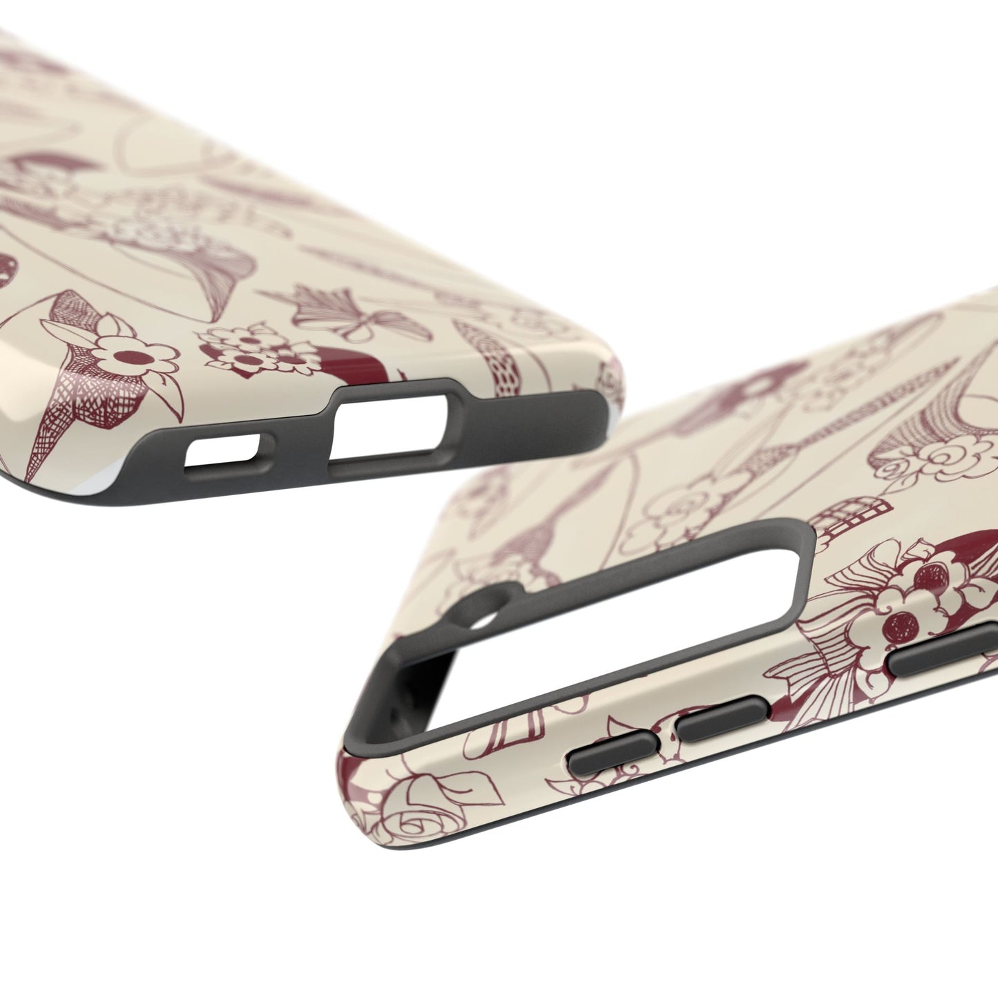Millinery Ivory / Red Phone Case
