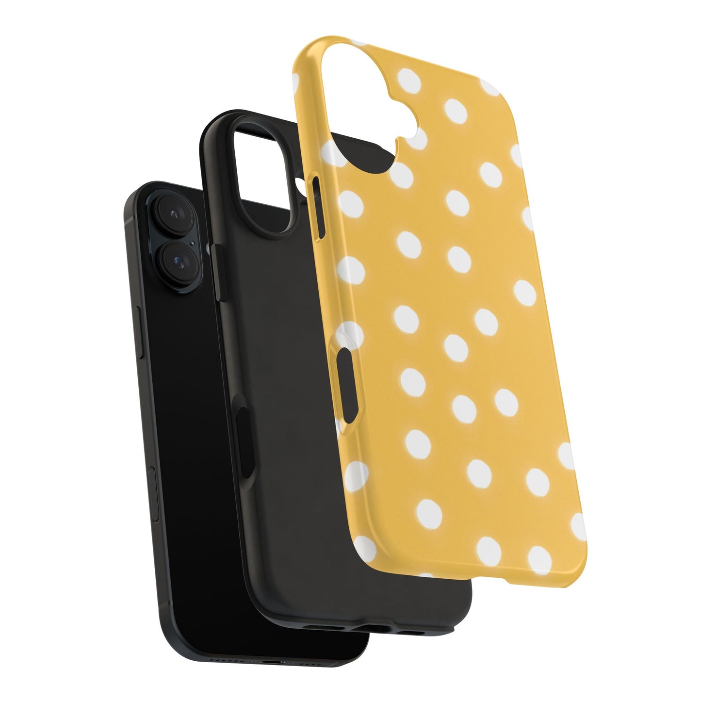 Jumbo Dots Yellow / White Phone Case