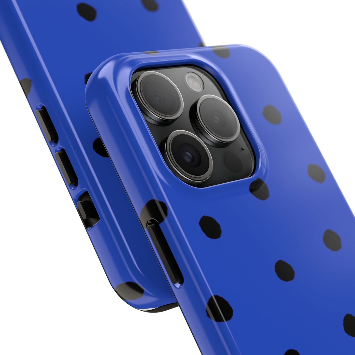 Dinky Dots Blue / Black Phone Case