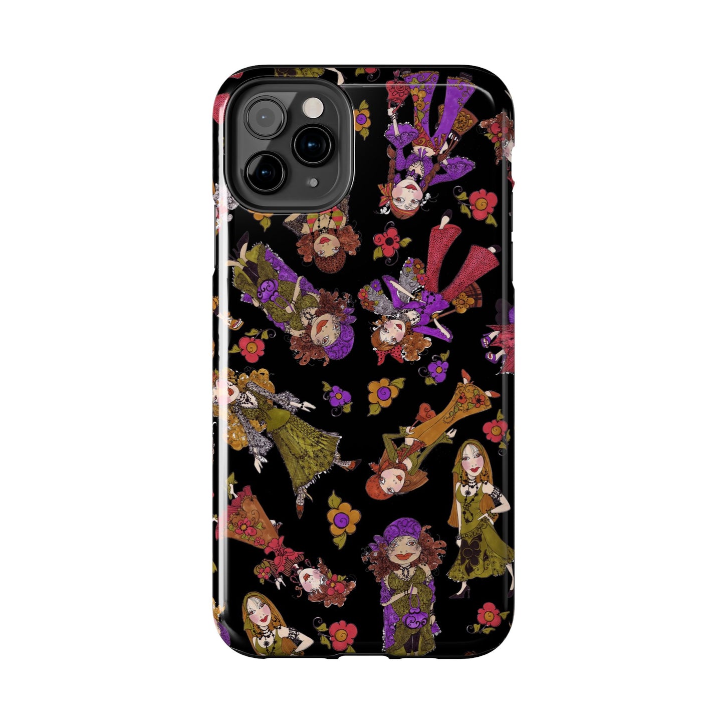 Tossed Gypsies Black Phone Case