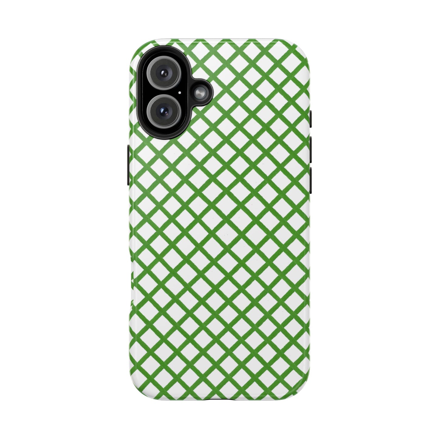 Trellis White / Green Phone Case