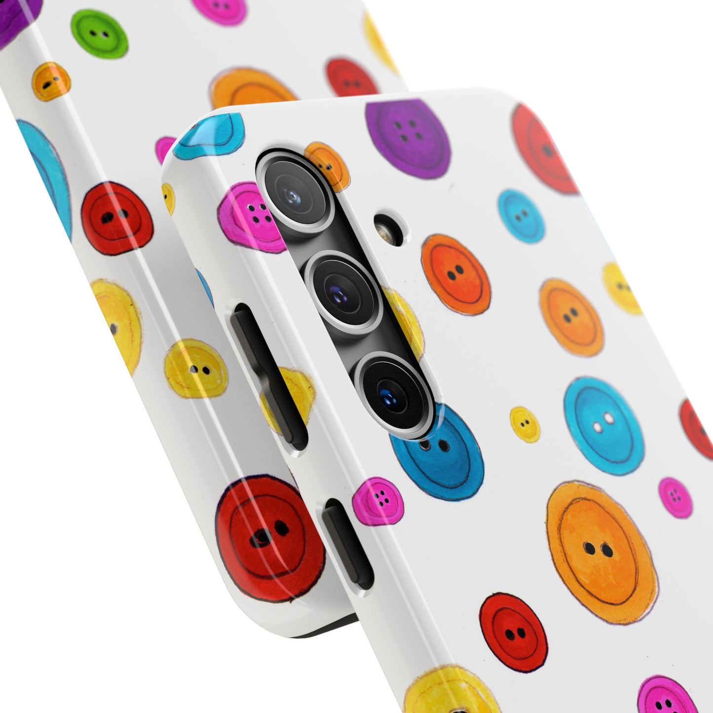 Button Dots White Phone Case