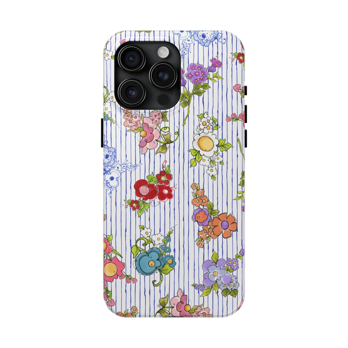 Mixed Bouquets Blue / White Phone Case