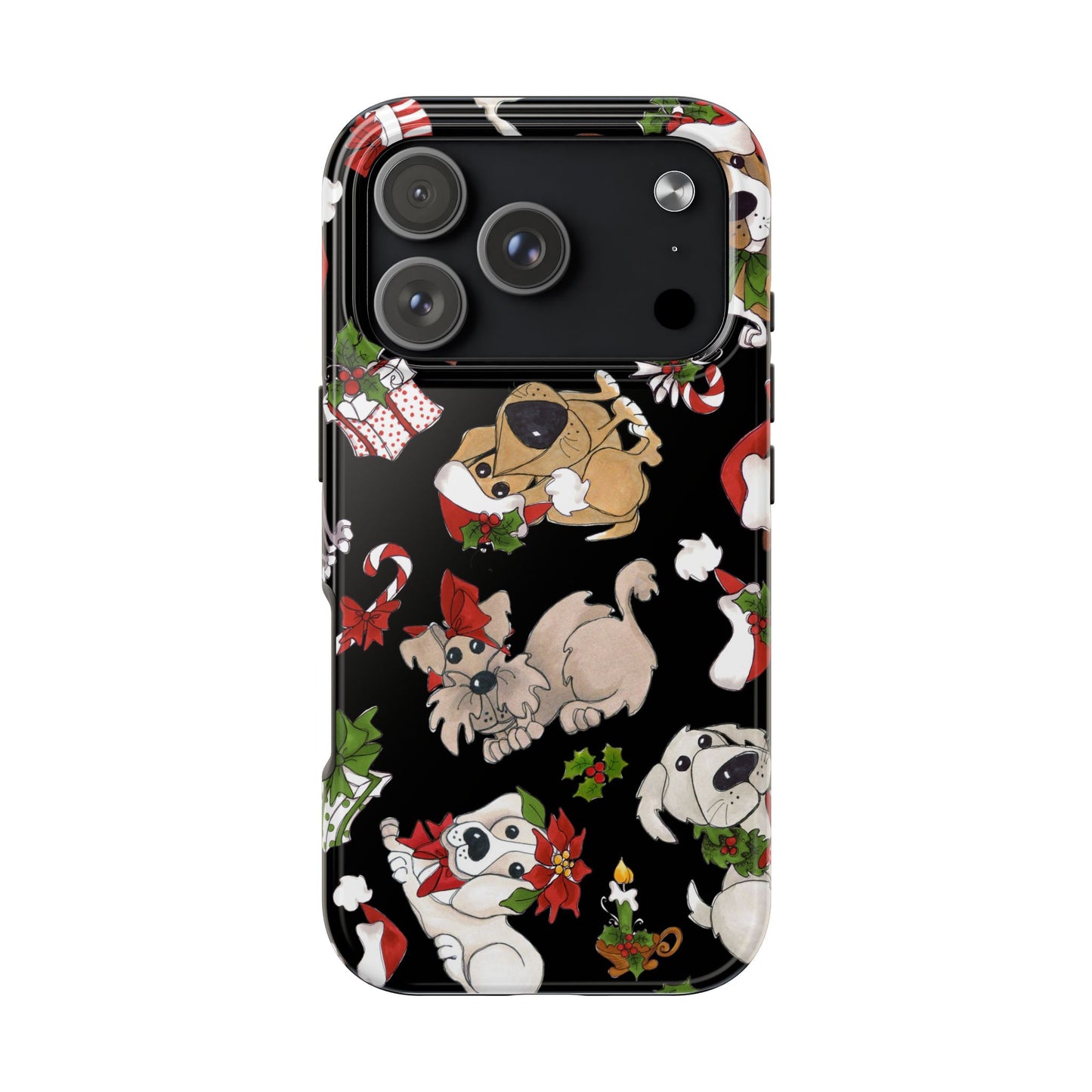 Doggie Toss Black Phone Case