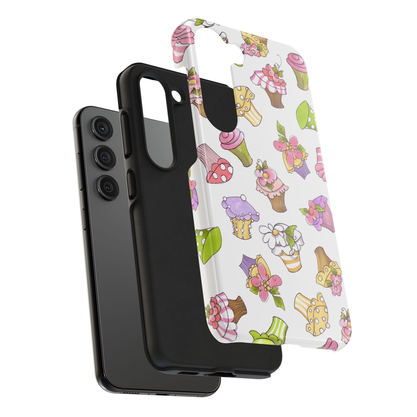 Cupcake Toss White Phone Case