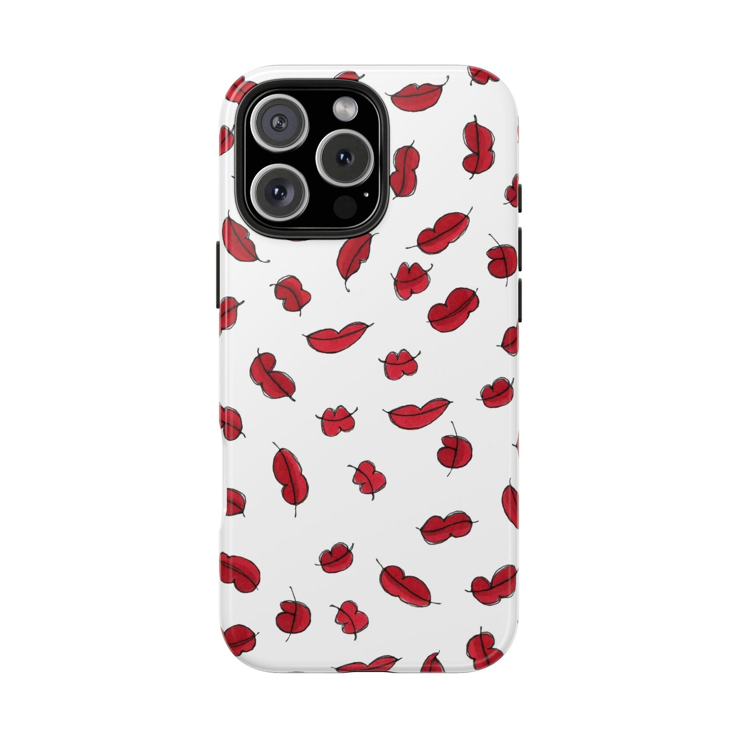 Lotsa Lips White Phone Case