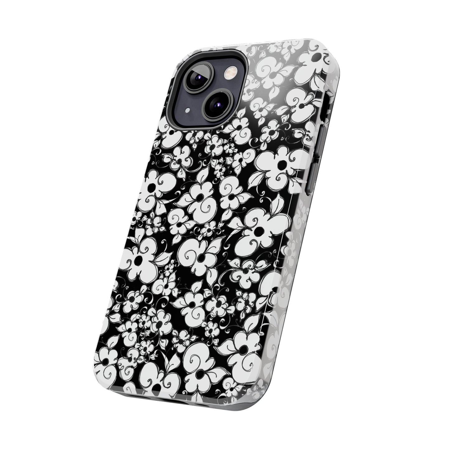 Dog Daisies Black Phone Case
