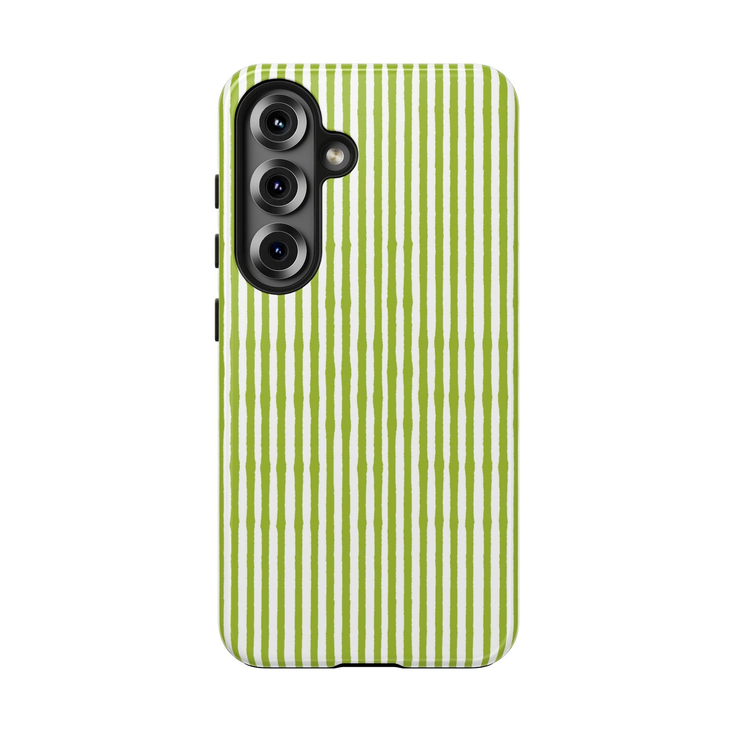 Lazy Stripe Green / White Phone Case