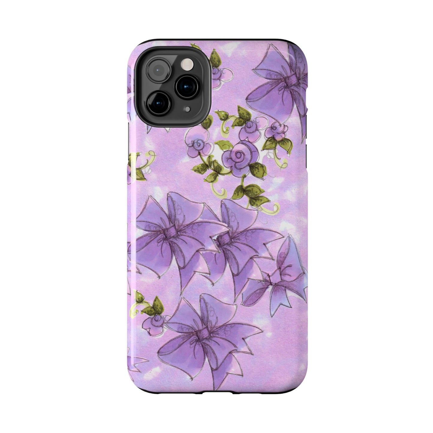 Bows & Flowers Purple Phone Case
