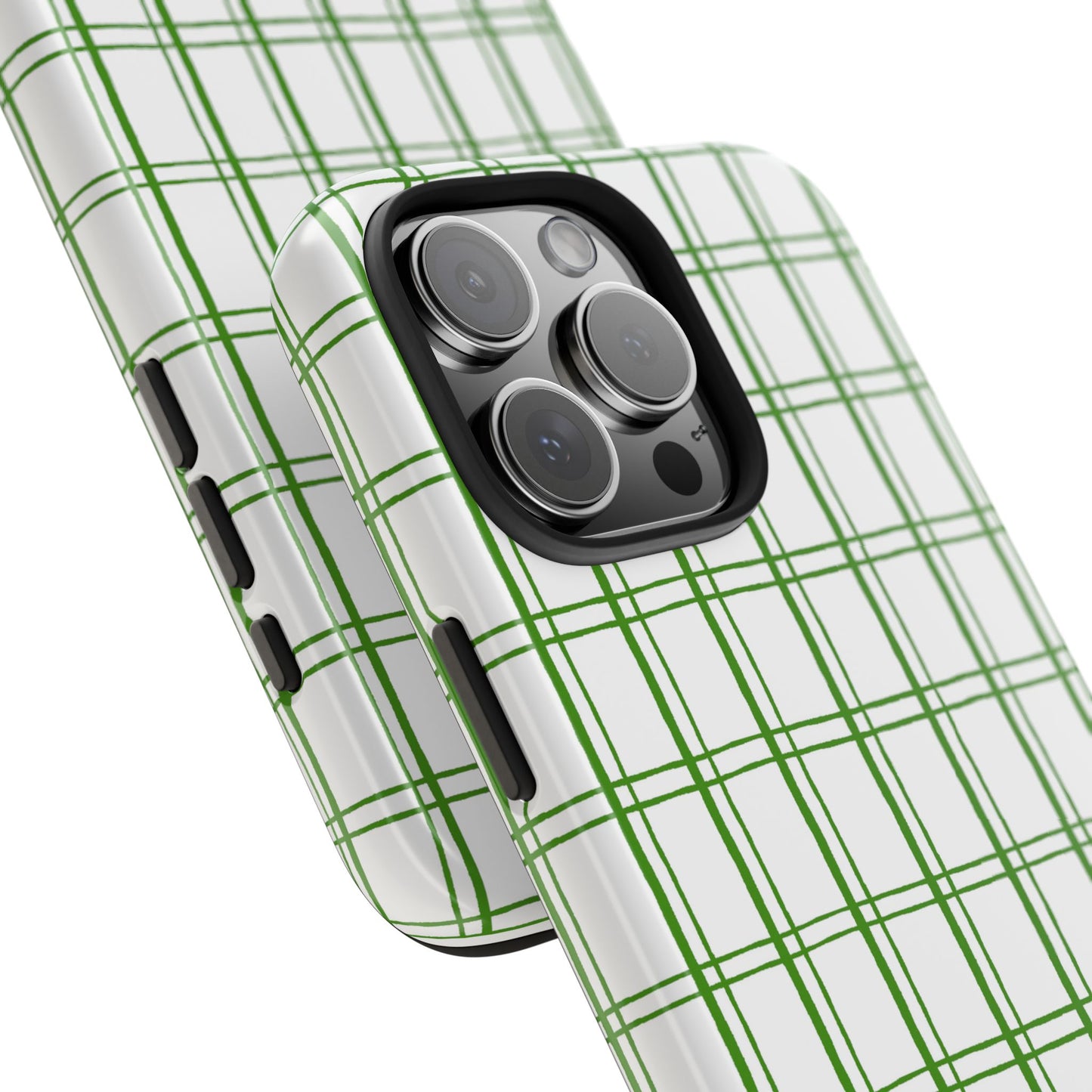 Little Plaid White / Green Phone Case