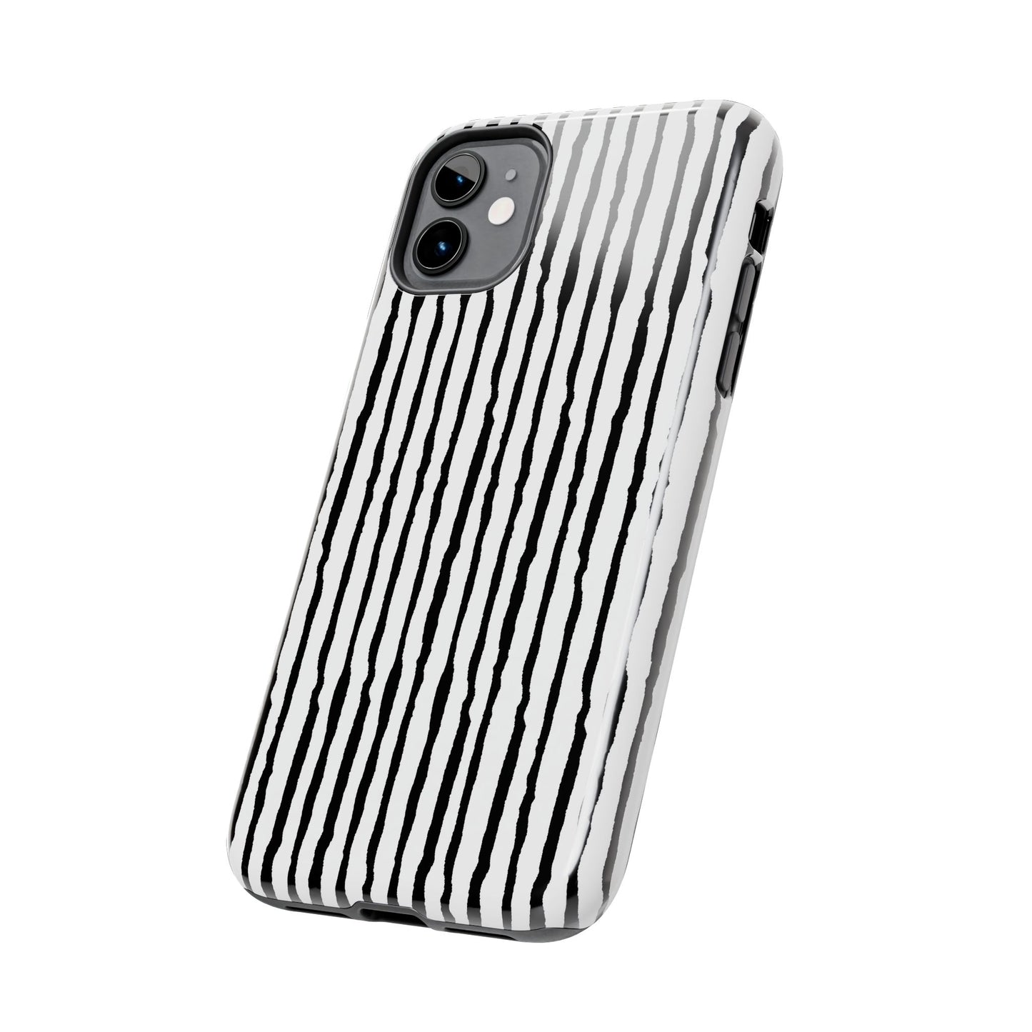 Sorta Stripe White / Black Phone Case