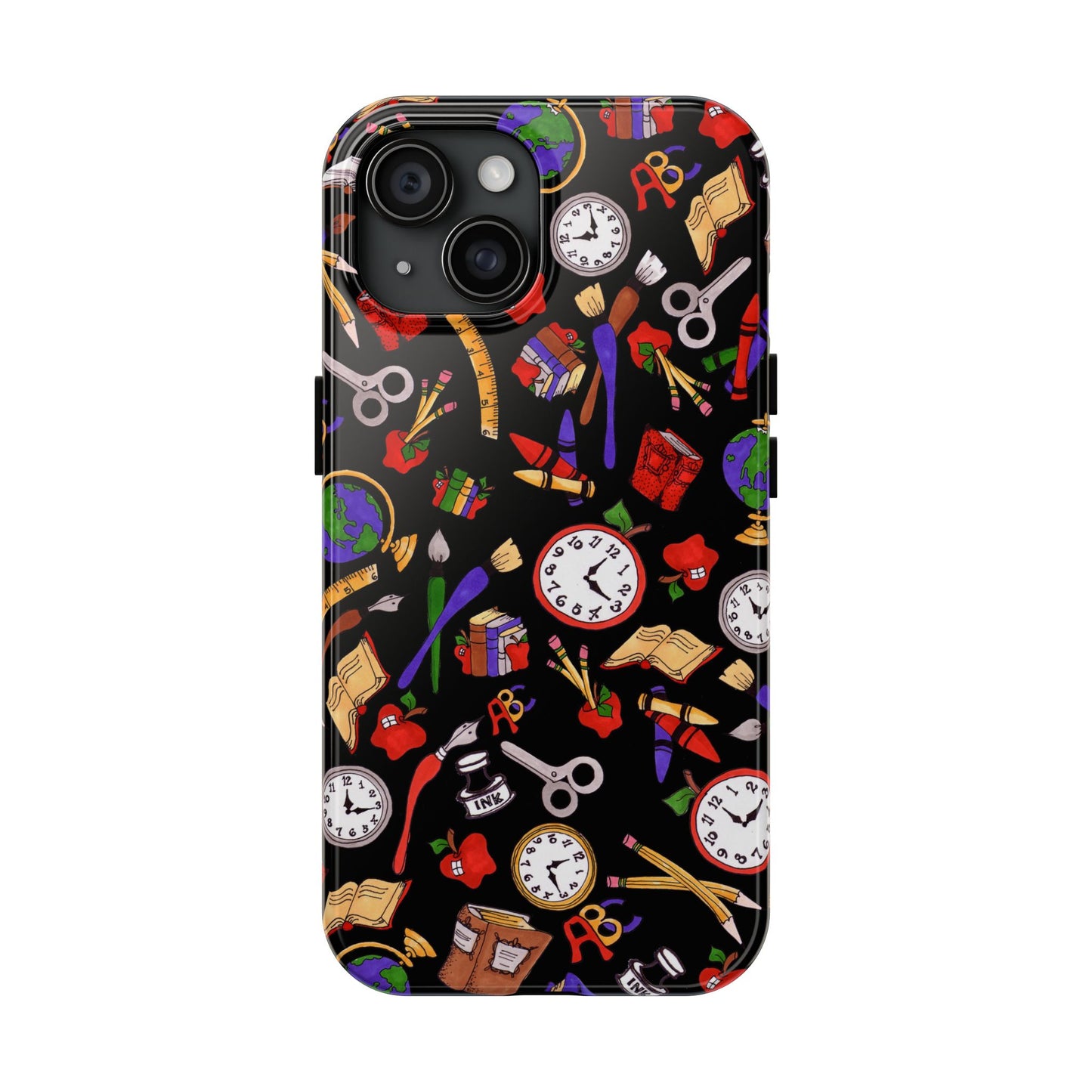 School Stuff Black Phone Case