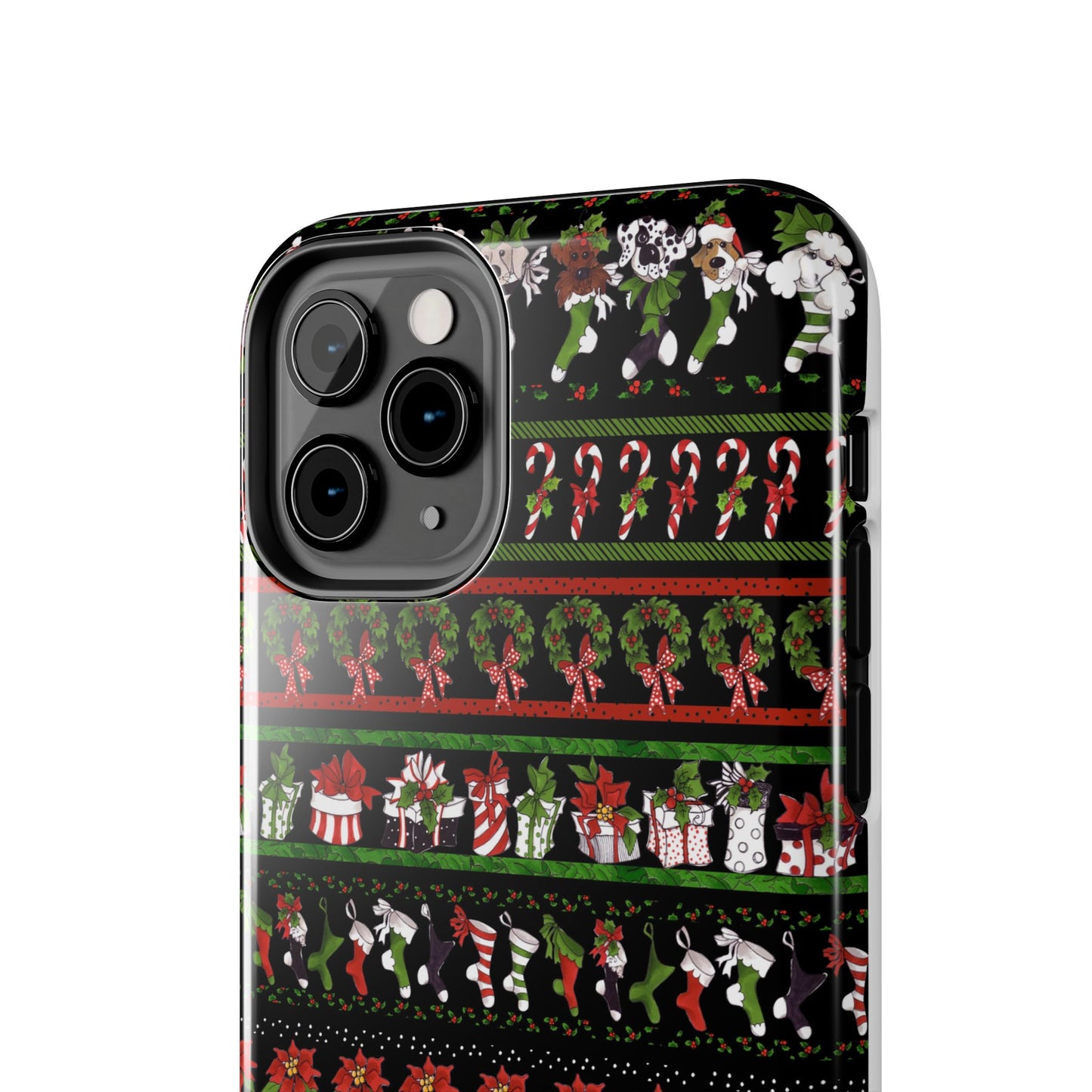 Holiday Borders Black Phone Case