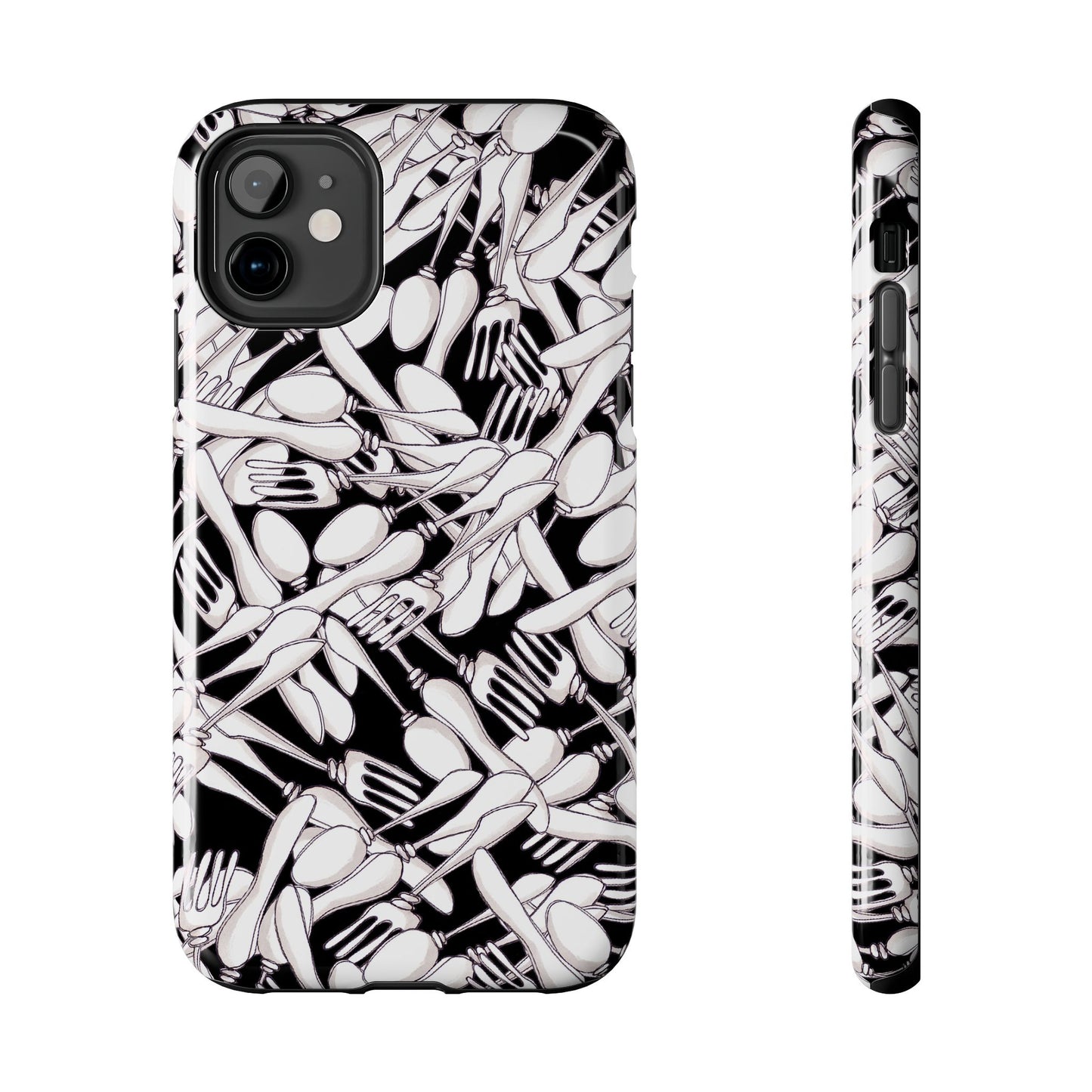 Silverware Wars Black Phone Case