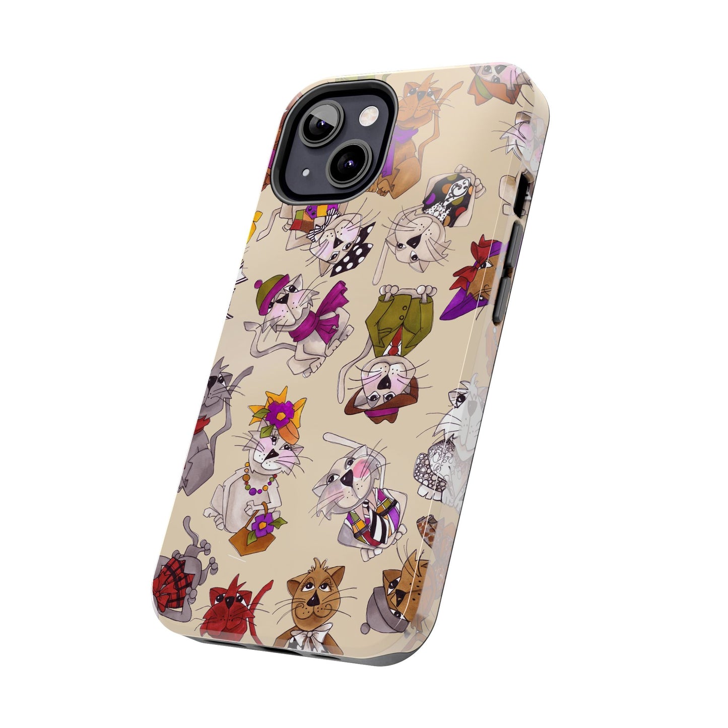 Spice Cats Tossed Muslin Phone Case