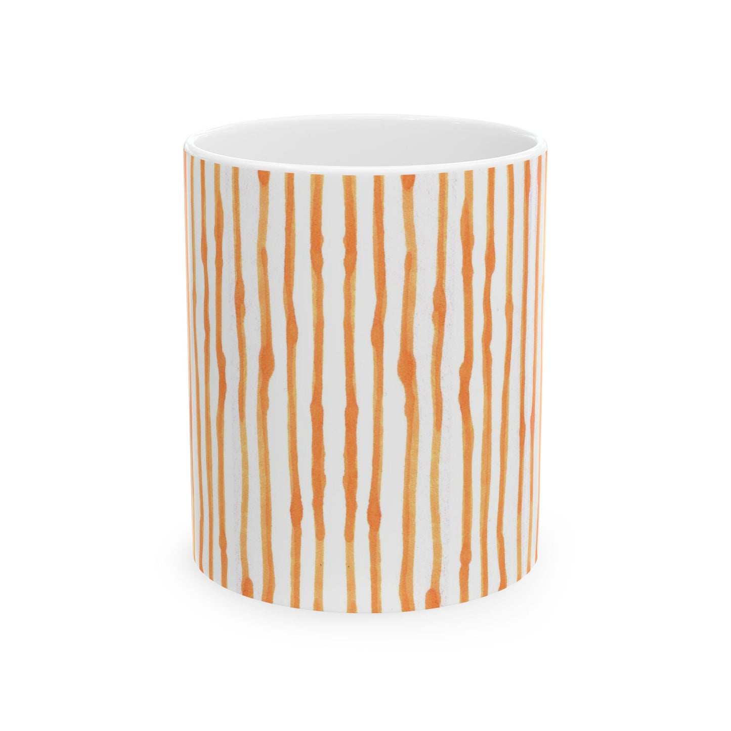 Faux Seersucker White / Melon Cup