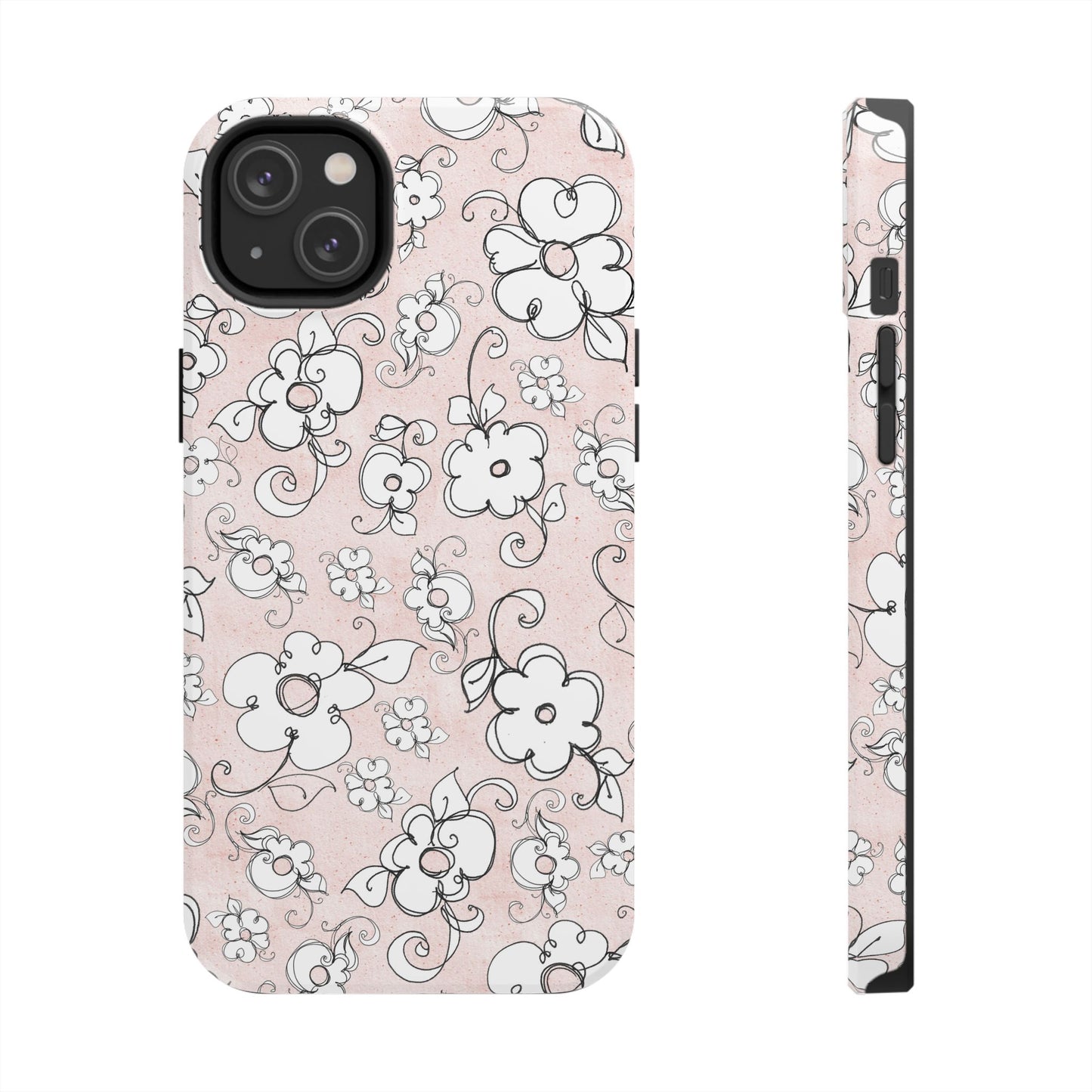 Lady Flowers Paris Pink Phone Case