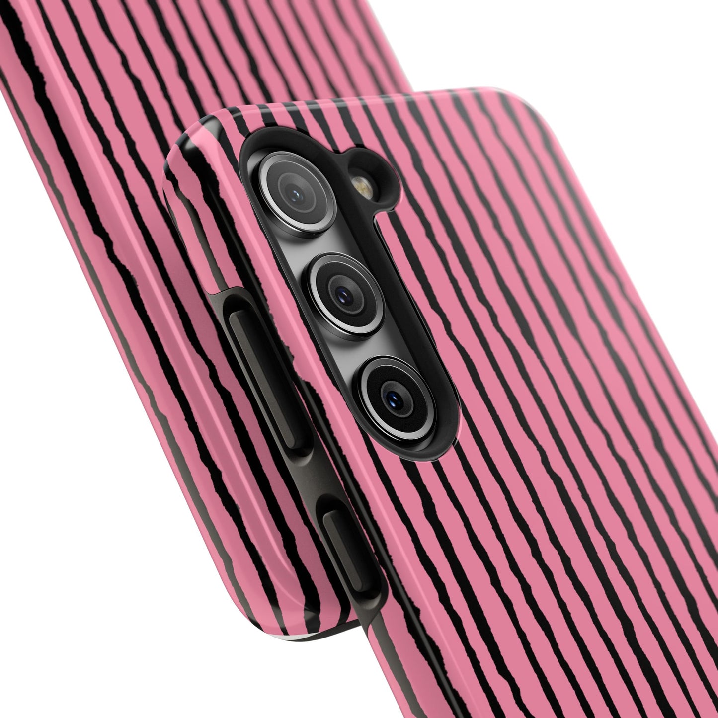 Sorta Stripe Bright Pink / Black Phone Case
