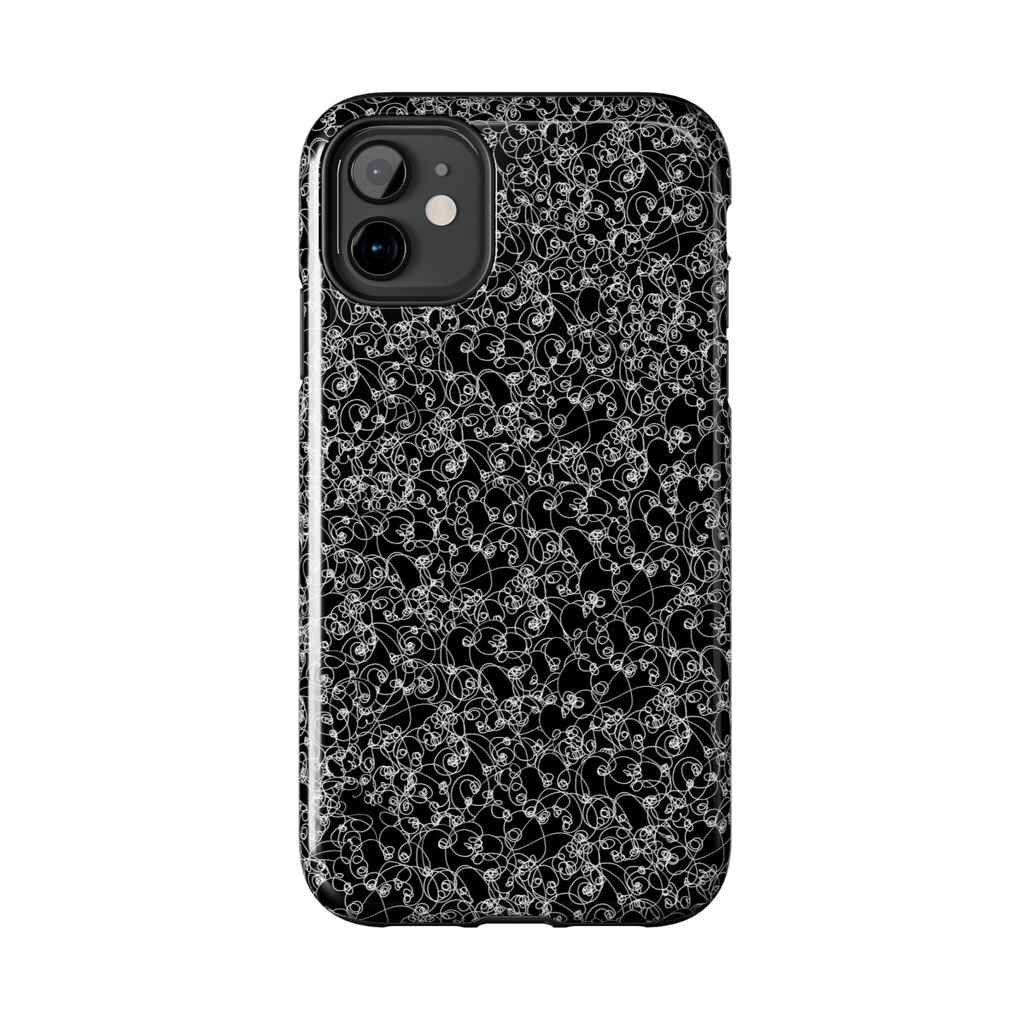 Scribble Black / White Phone Case