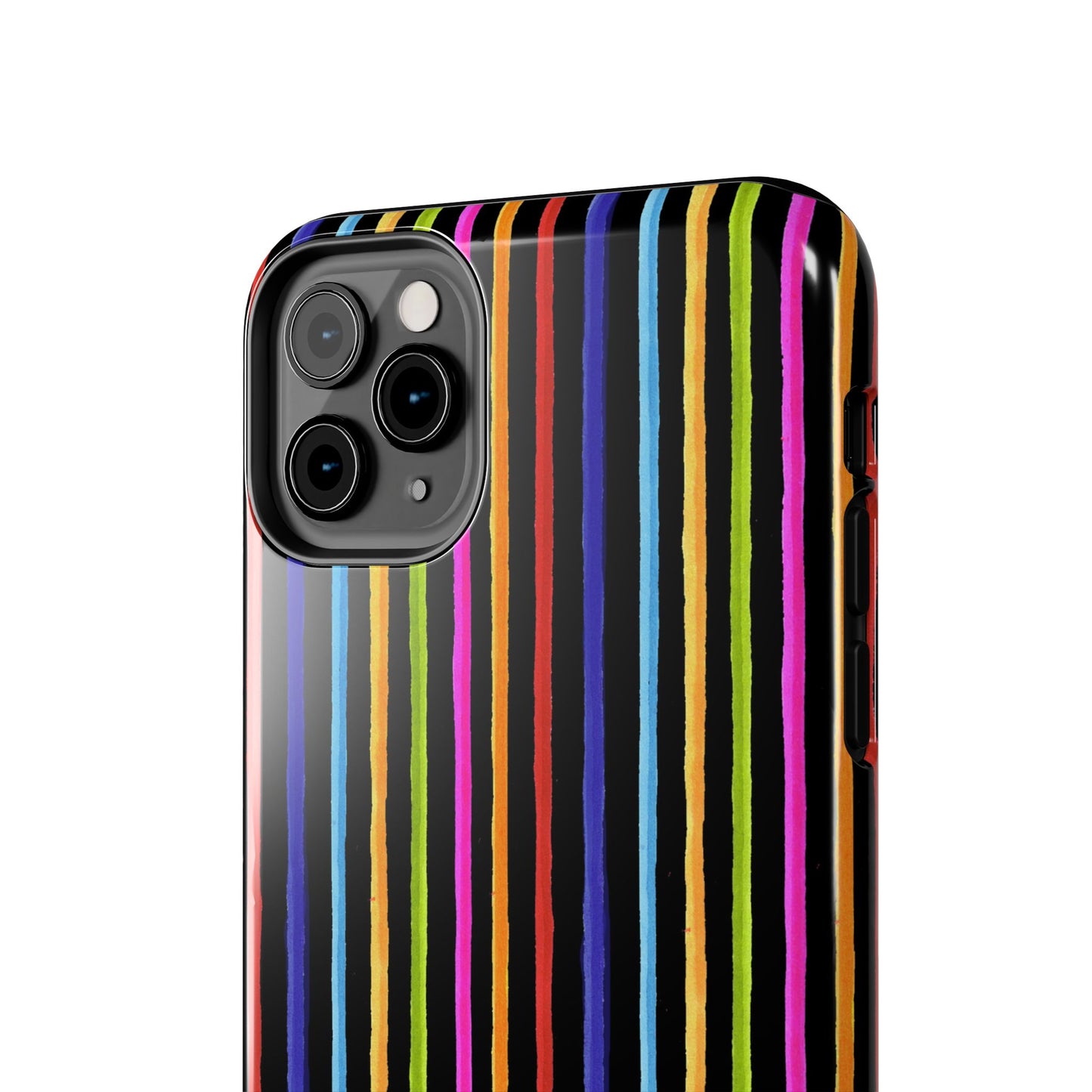 Happy Stripe Black Phone Case
