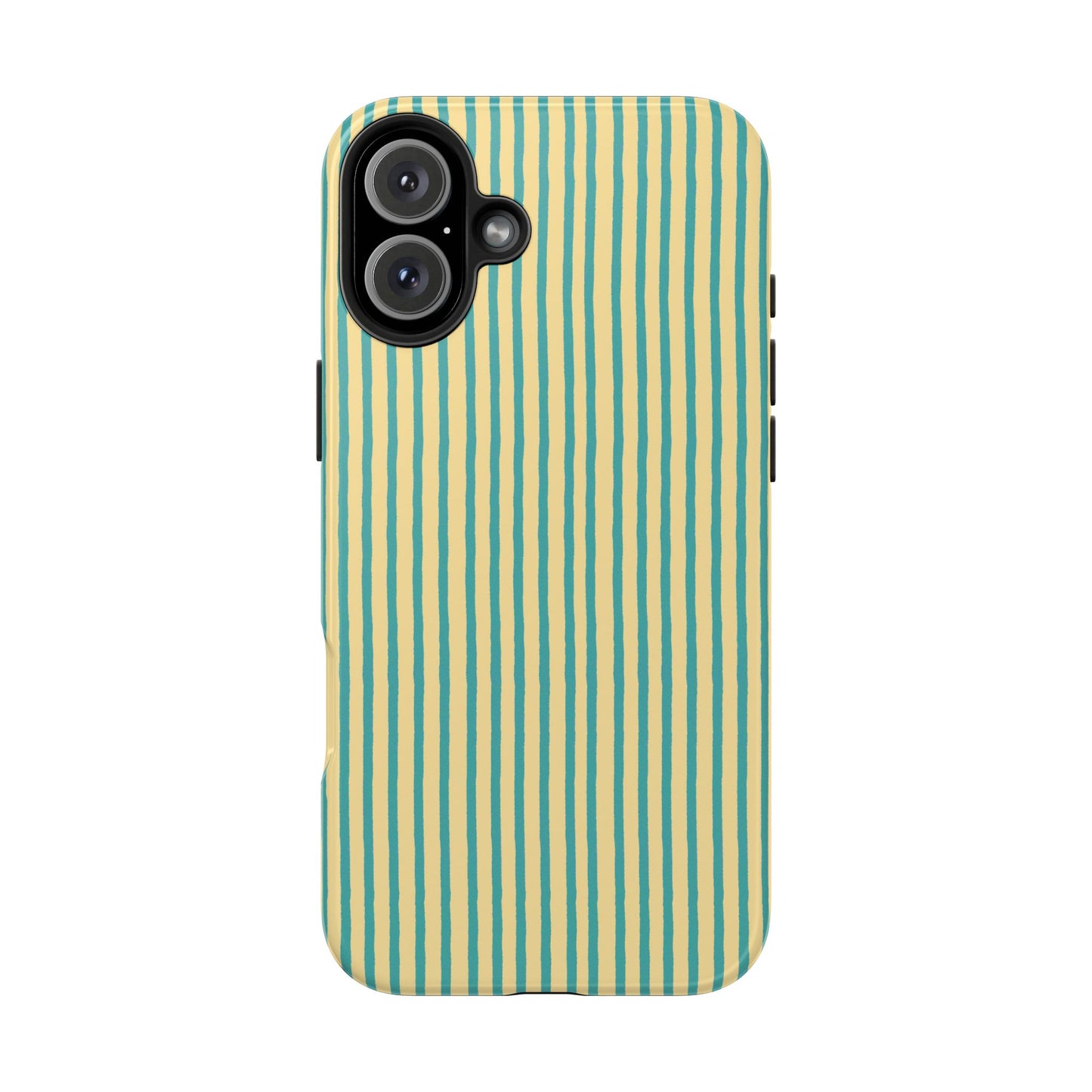 Stripe Yellow / Turquoise Phone Case