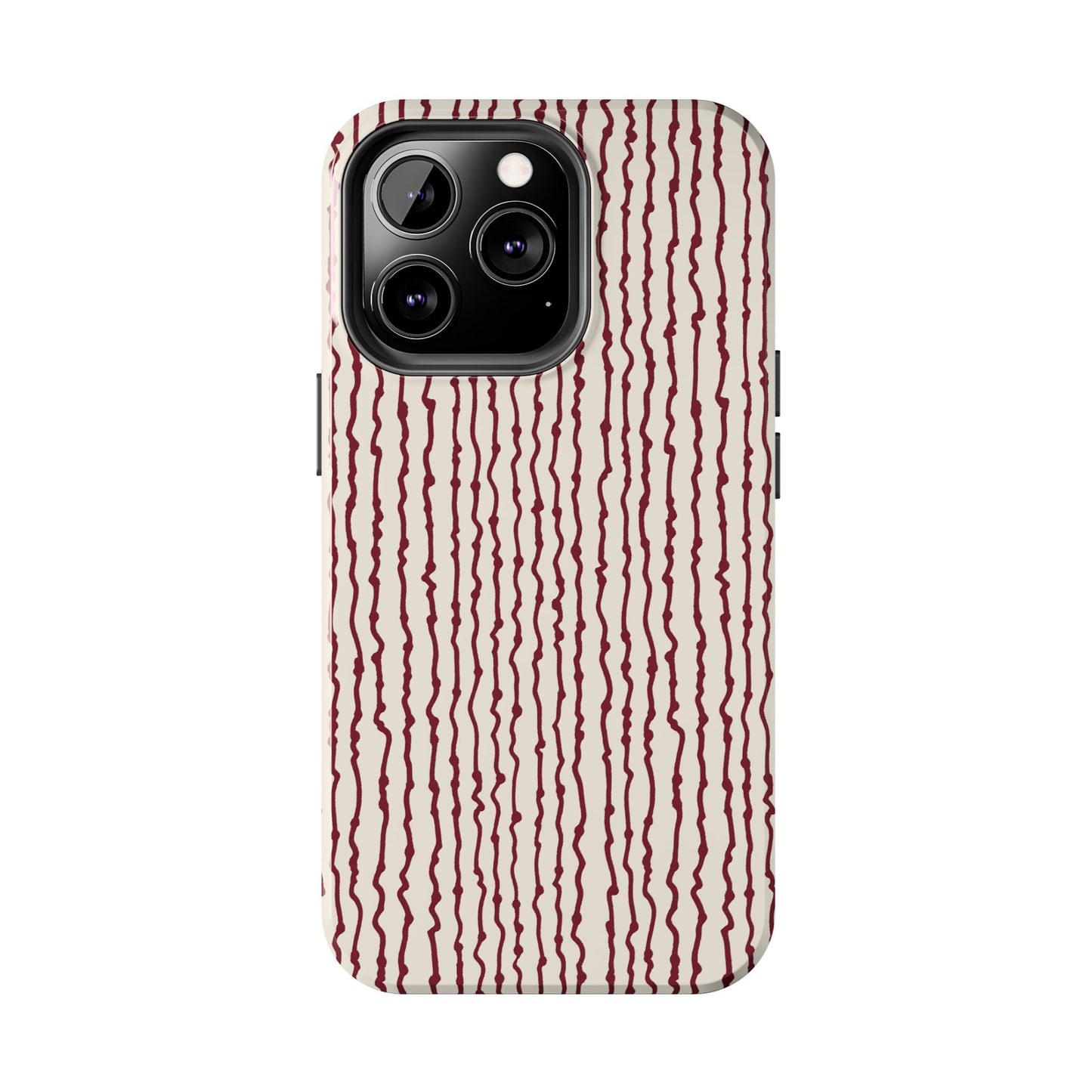 Faux Seersucker Ivory / Red Phone Case
