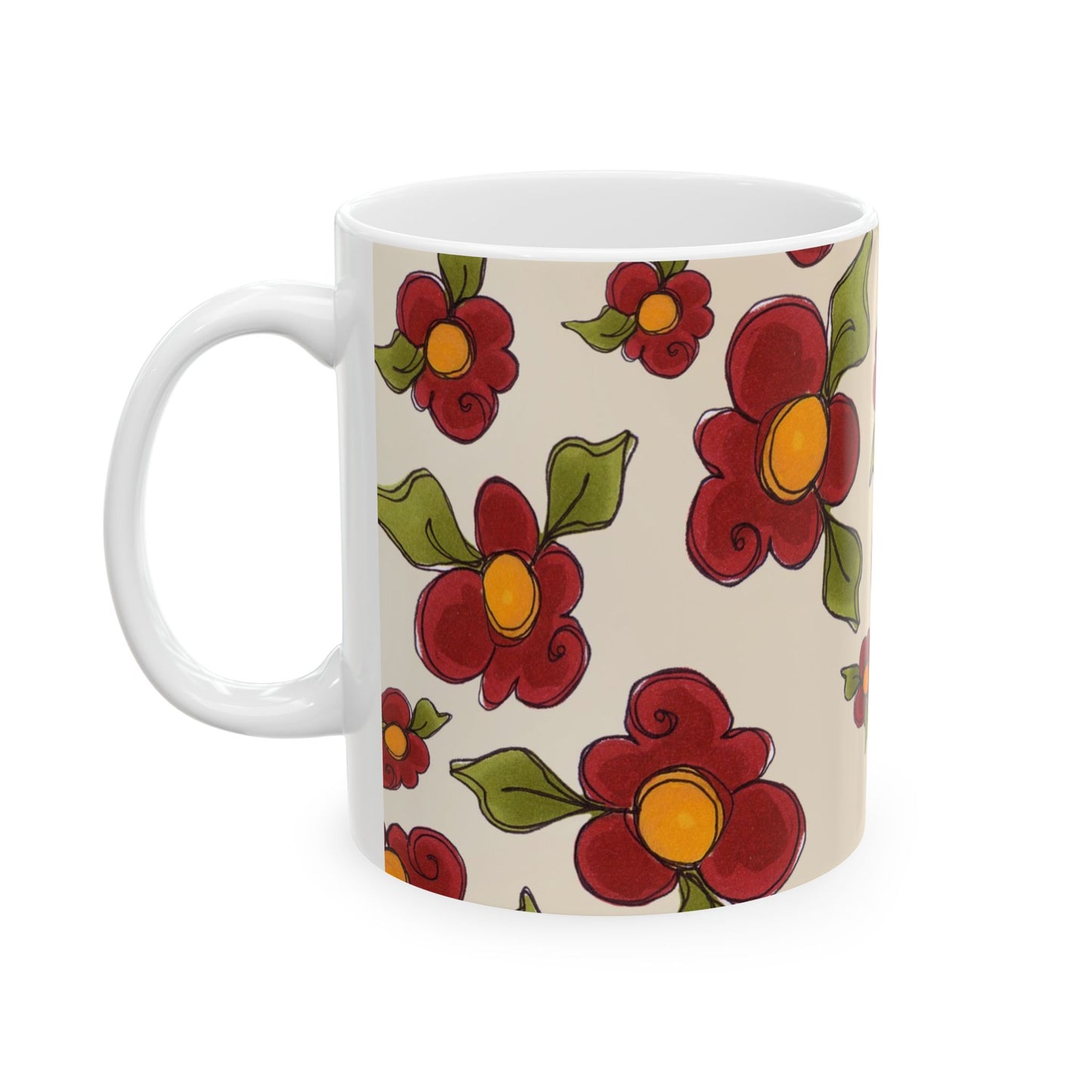 Chili Pepper Daisies Cup