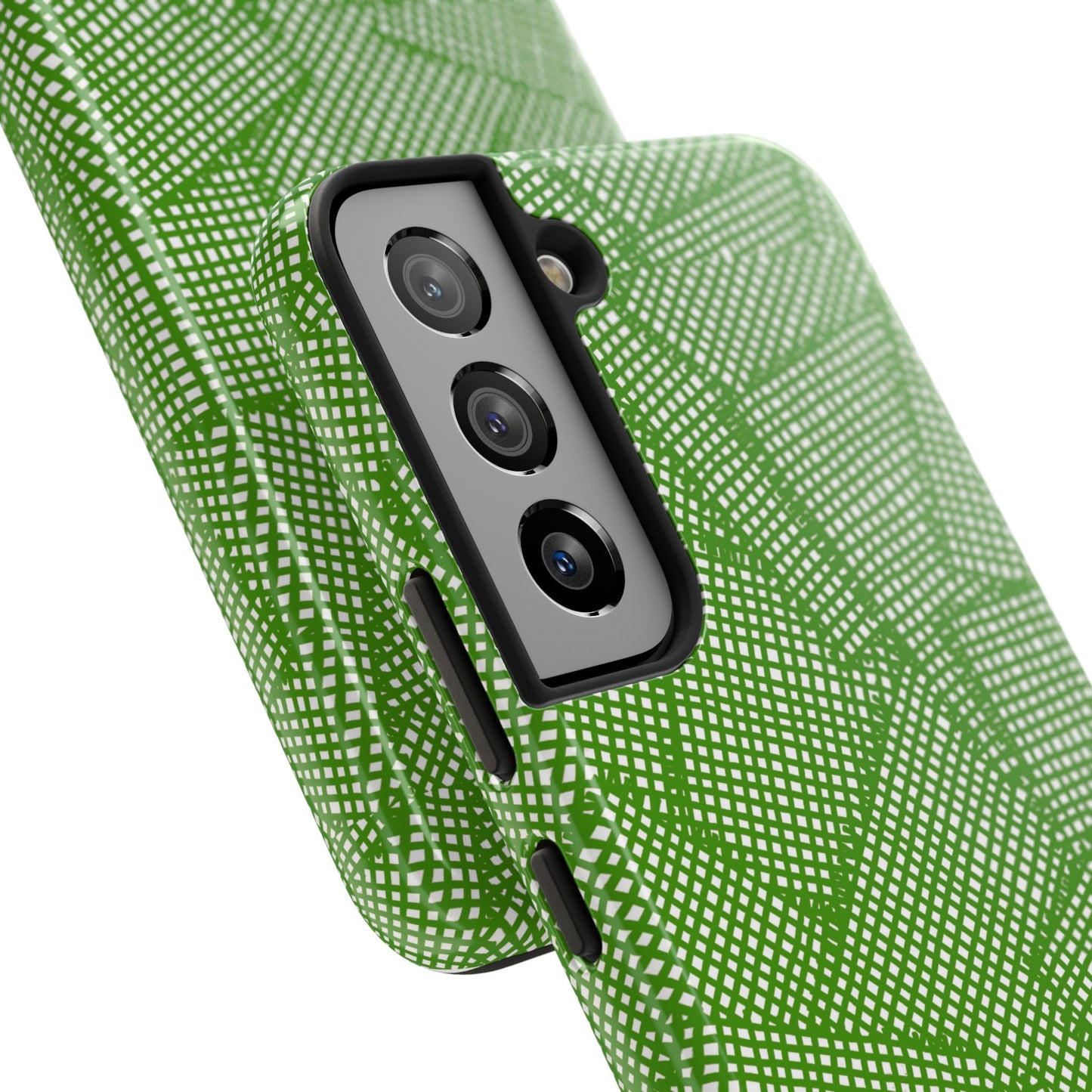 Check Patch Large Green Phone Case