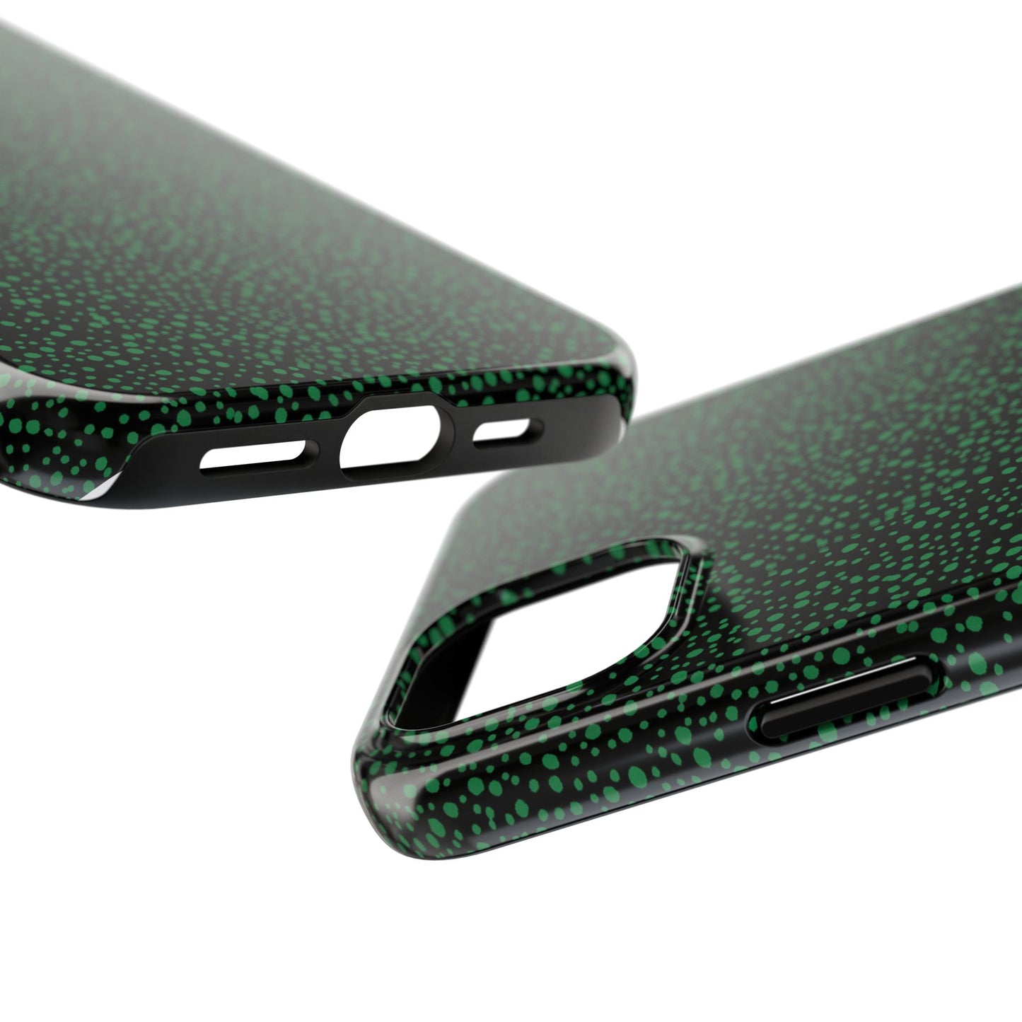 Confetti Black / Green Phone Case
