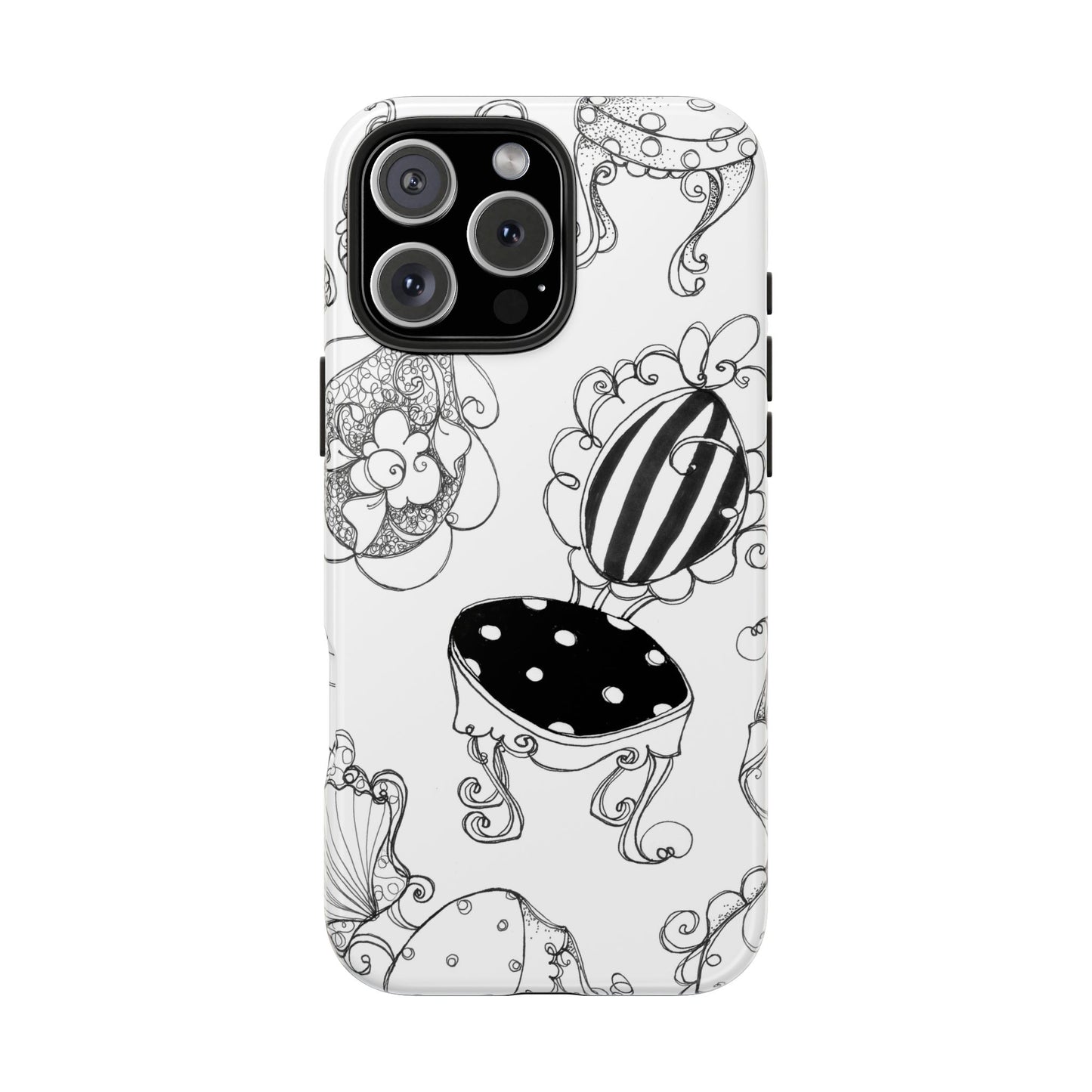 Bistro Chairs White Phone Case