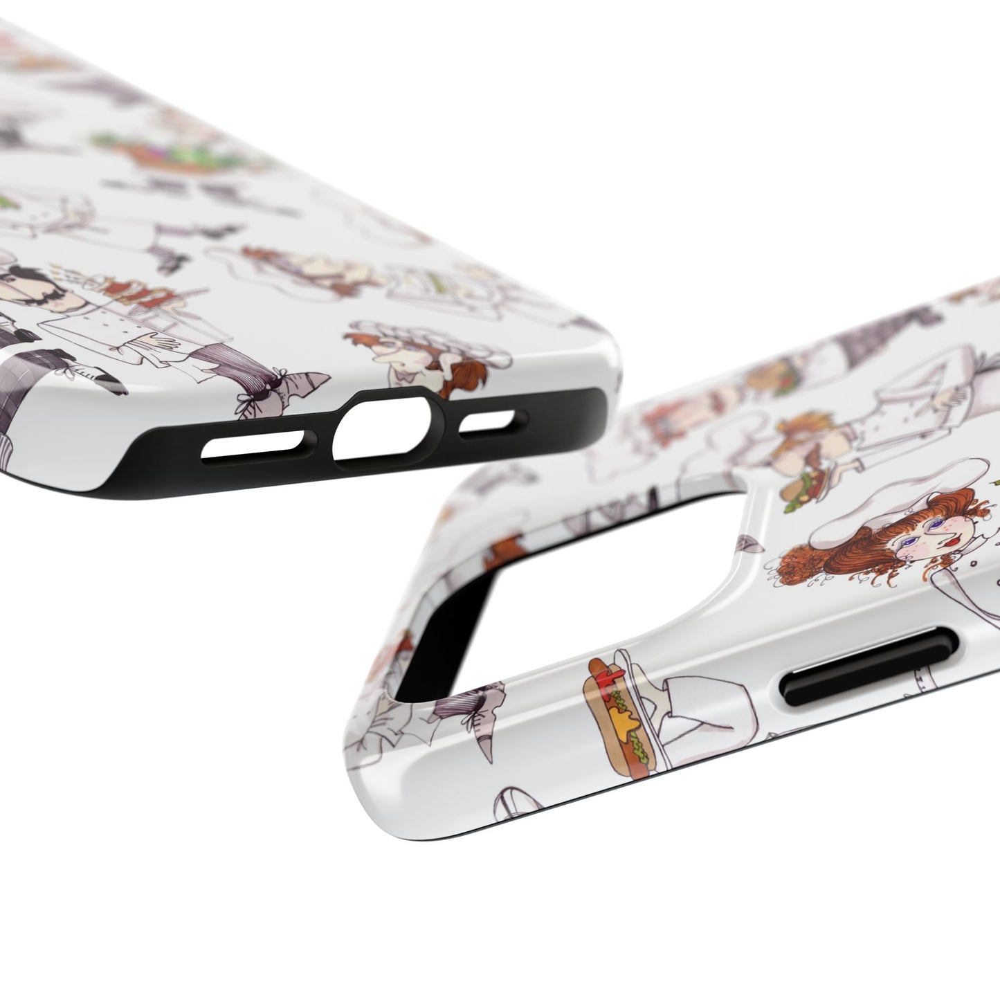 Tossed Chefs White Phone Case