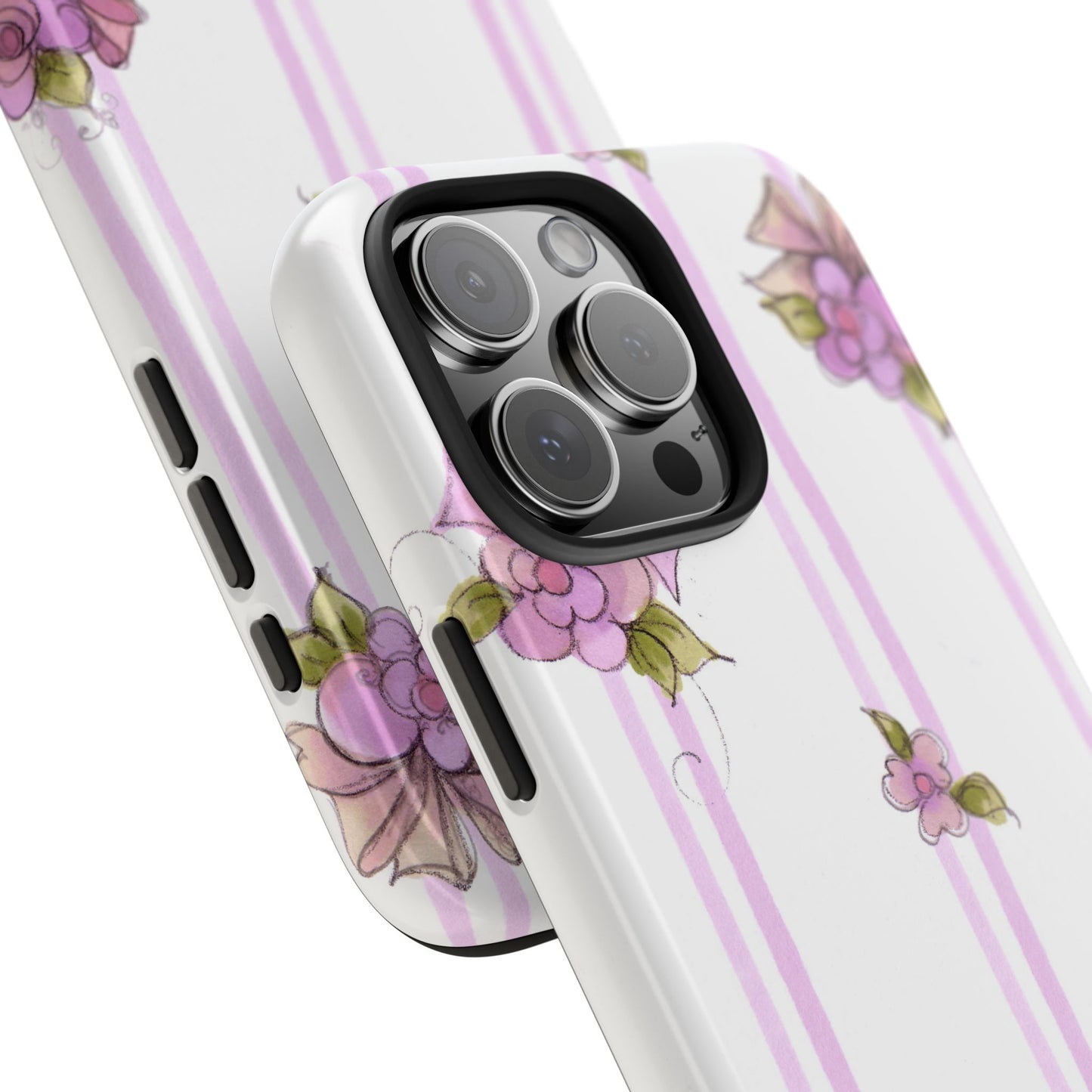 Flower Model Flower Stripe Phone Case