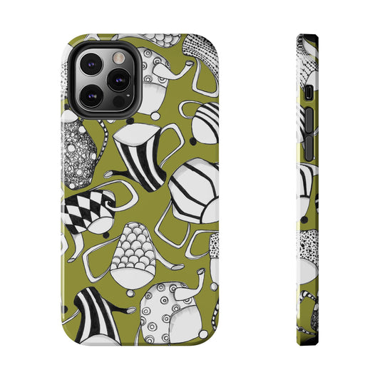 Coffee, Tea Anyone? Green Phone Case