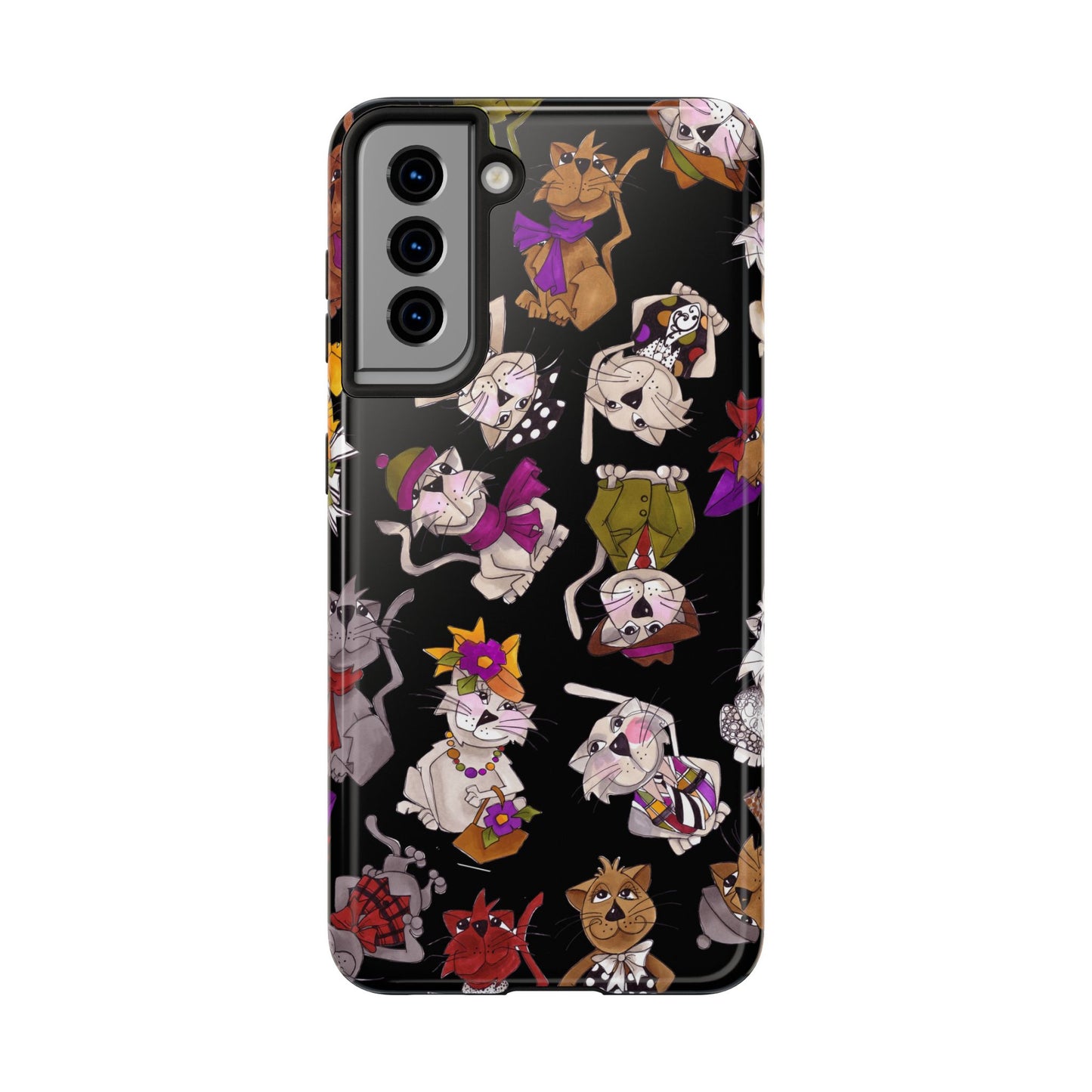 Spice Cats Tossed Black Phone Case