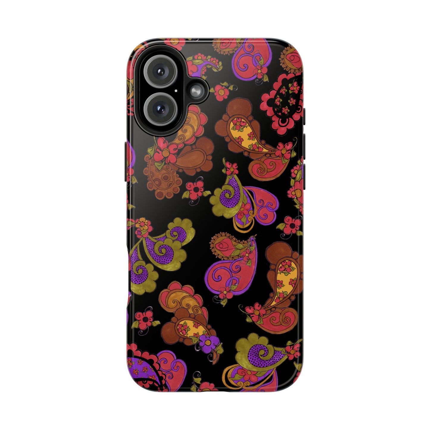Posie Paisley Black Phone Case