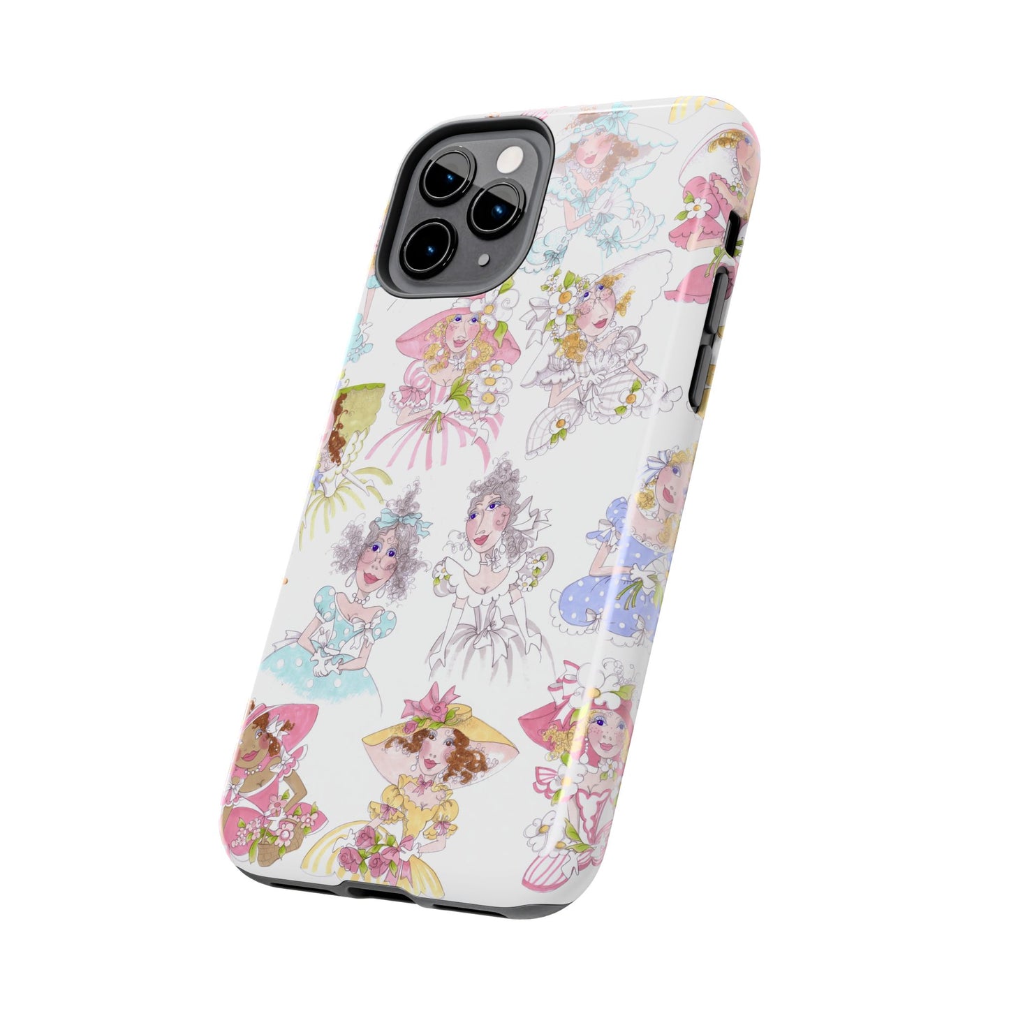 Tossed Belles White Phone Case