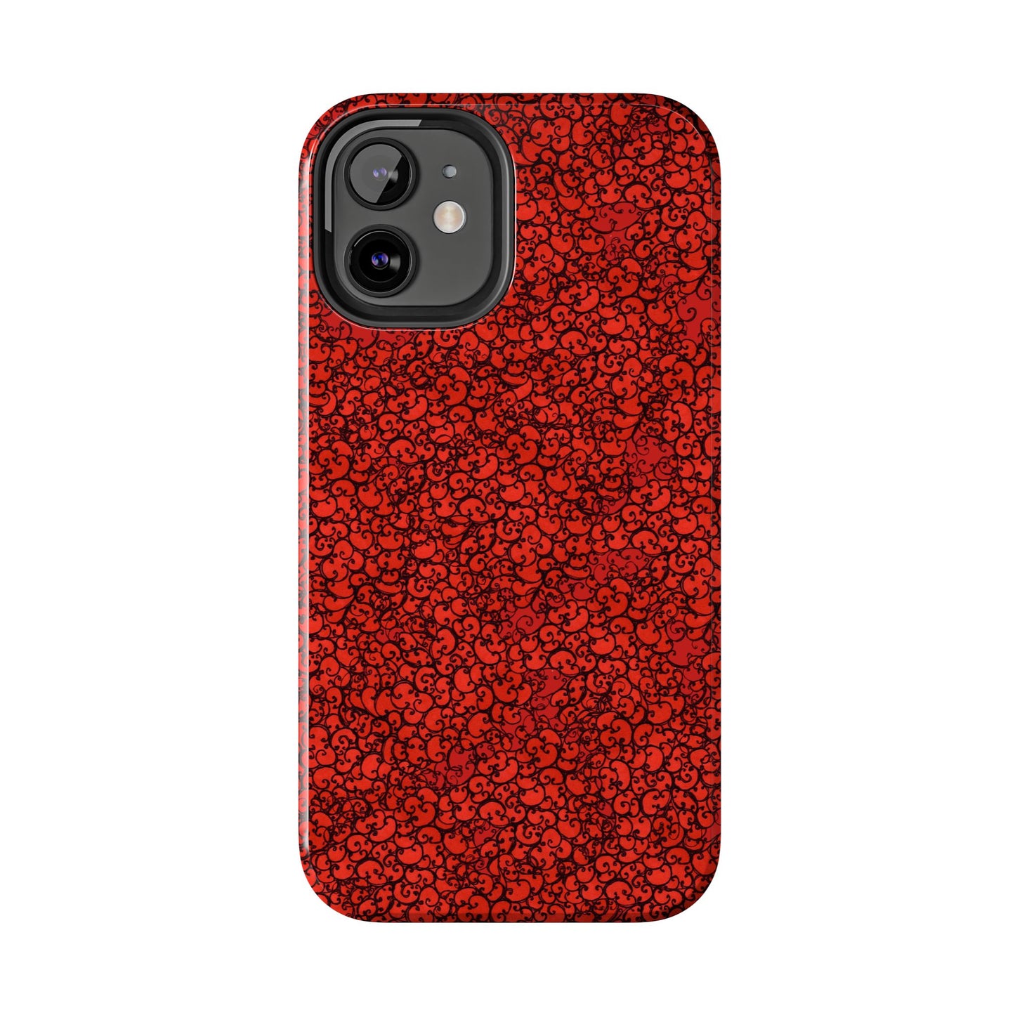 Scrollie Red / Black Phone Case