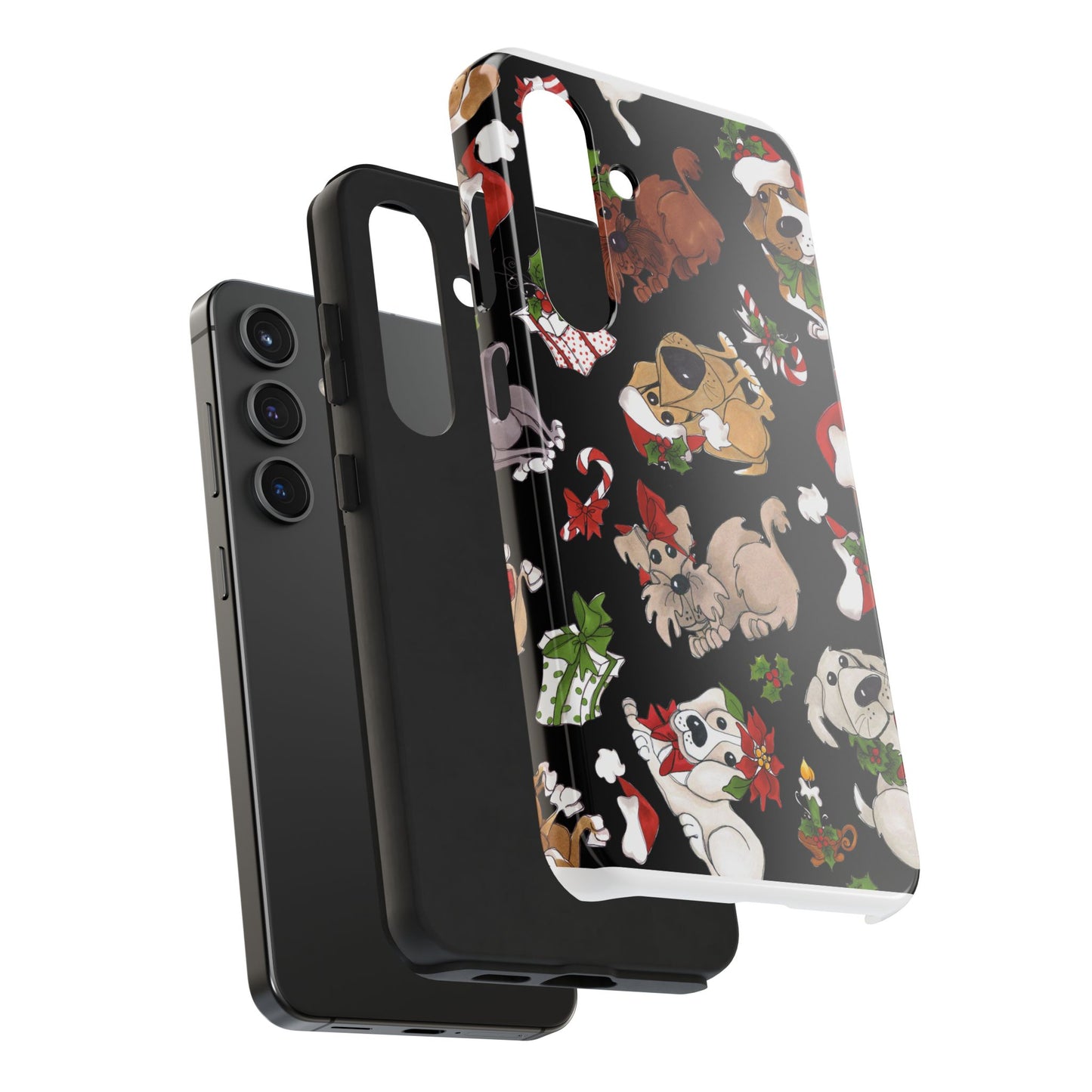 Doggie Toss Black Phone Case