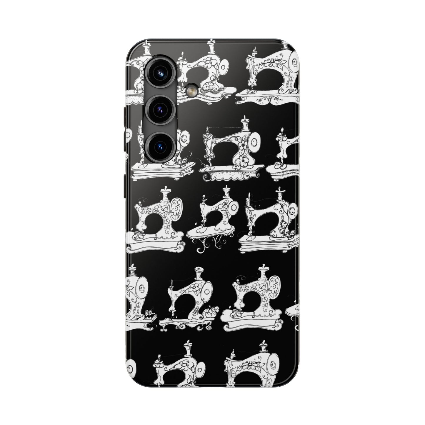 Sew Sew Black / White Phone Case
