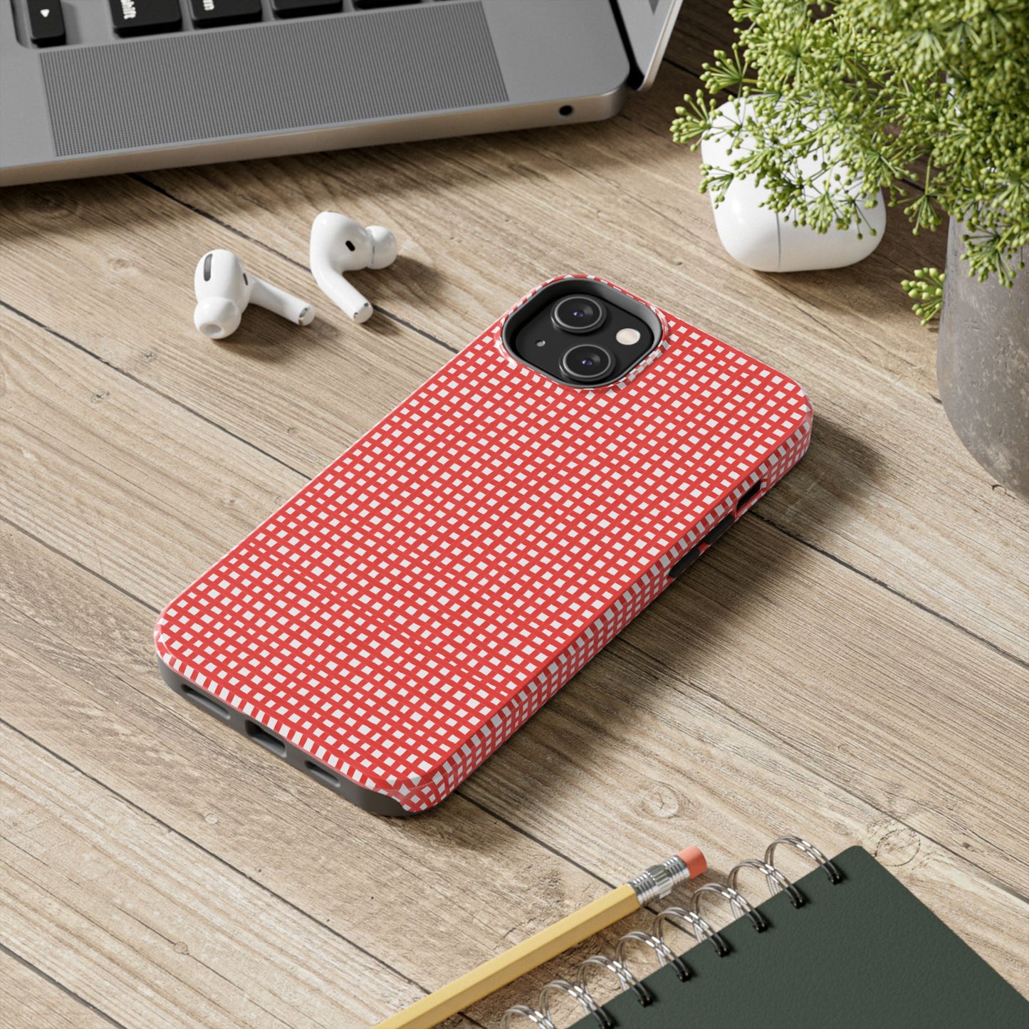 Chipper Check Red Phone Case