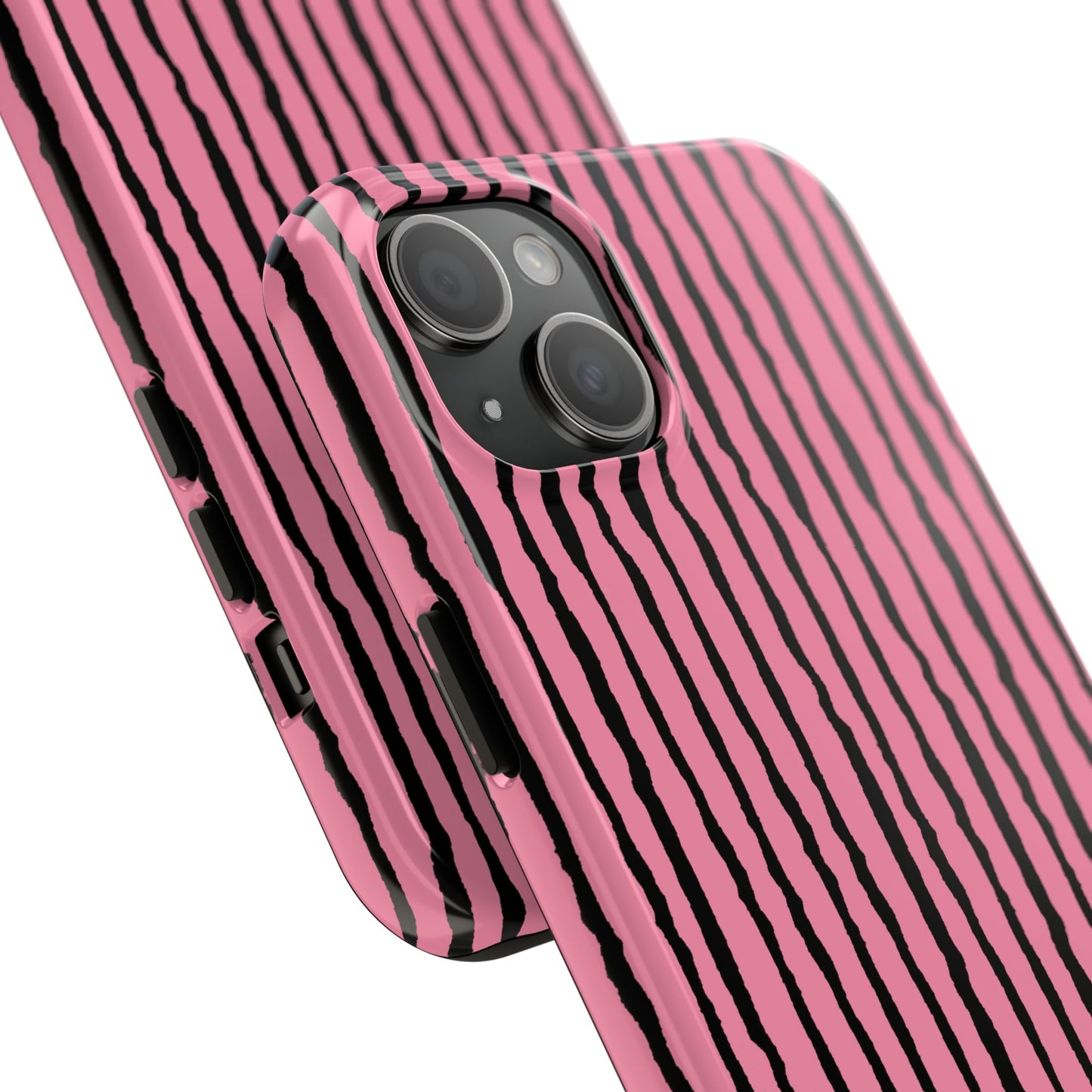 Sorta Stripe Bright Pink / Black Phone Case
