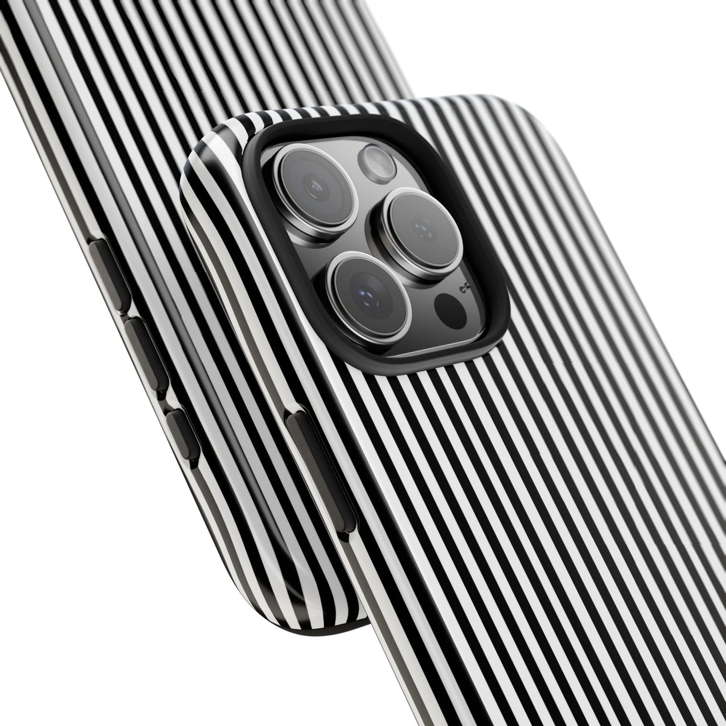 Stripe White / Black Phone Case